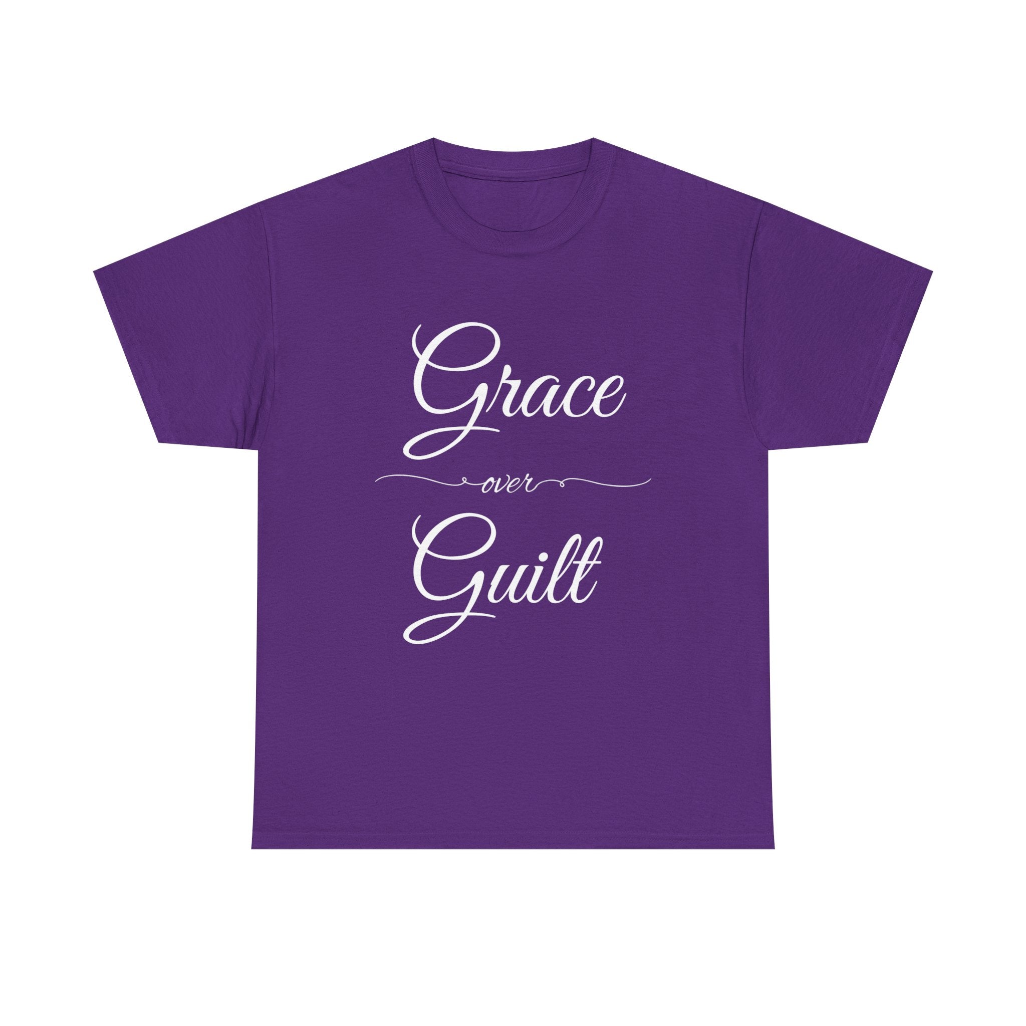 Grace Over Guilt Unisex Heavy Cotton Tee, Inspirational T-Shirt, Motivational Apparel, Thoughtful Gift, Casual Wear
