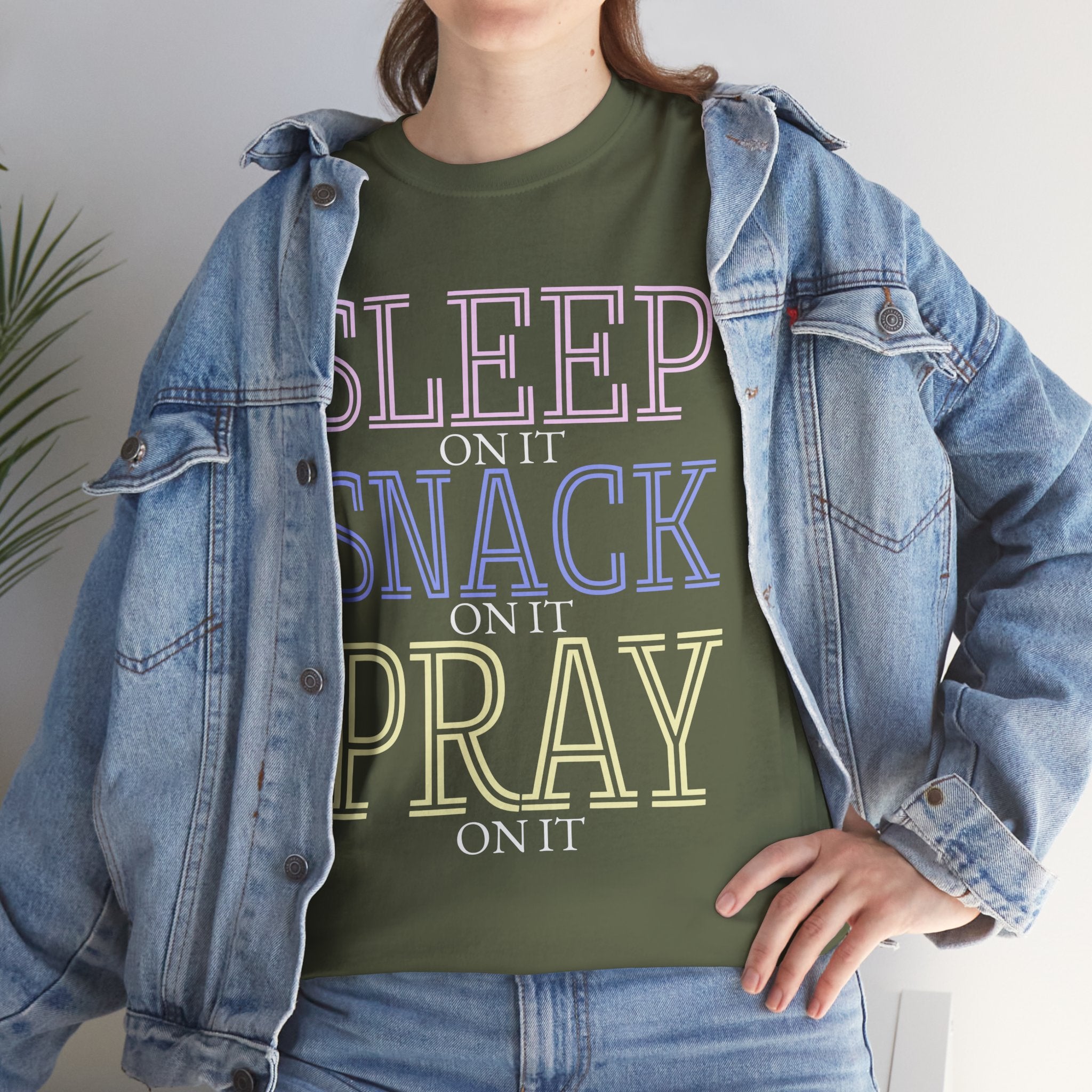 Sleep, Snack, Pray Unisex Tee - Casual Cotton Shirt for Comfort Lovers, Great for Relaxing, Gifts, Everyday Wear, Self-Care
