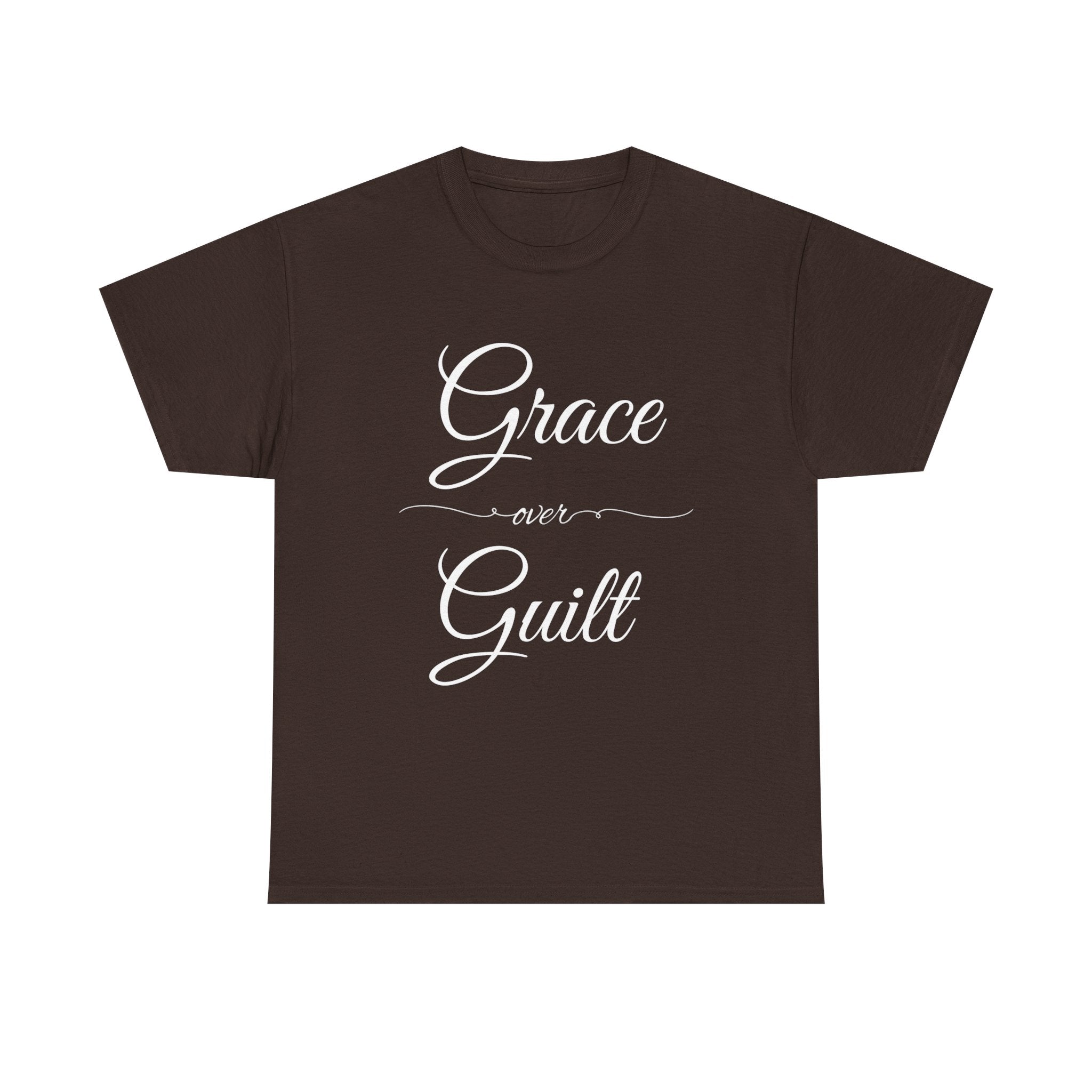 Grace Over Guilt Unisex Heavy Cotton Tee, Inspirational T-Shirt, Motivational Apparel, Thoughtful Gift, Casual Wear