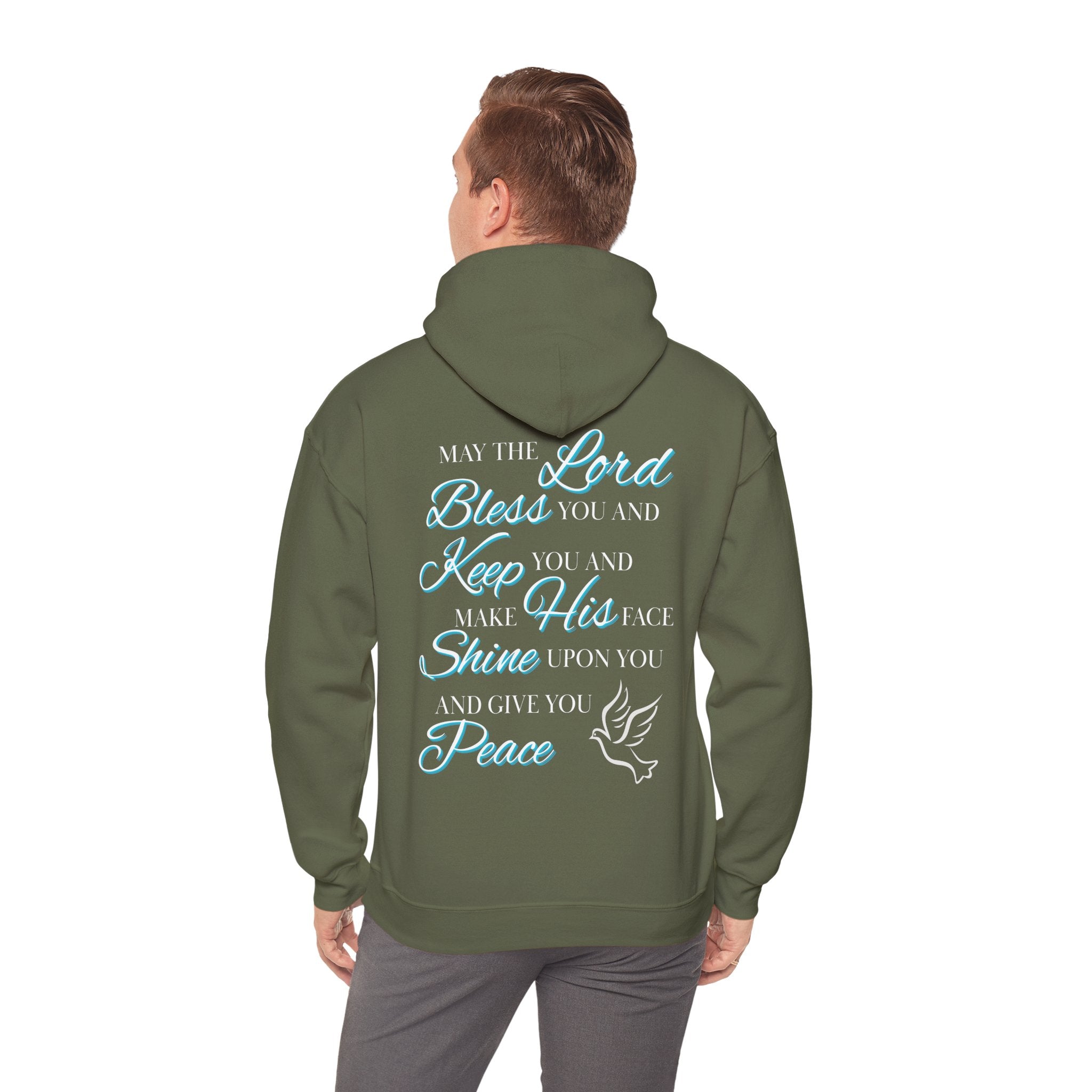 May The Lord Bless You And Keep You - Design on Back Hoodie