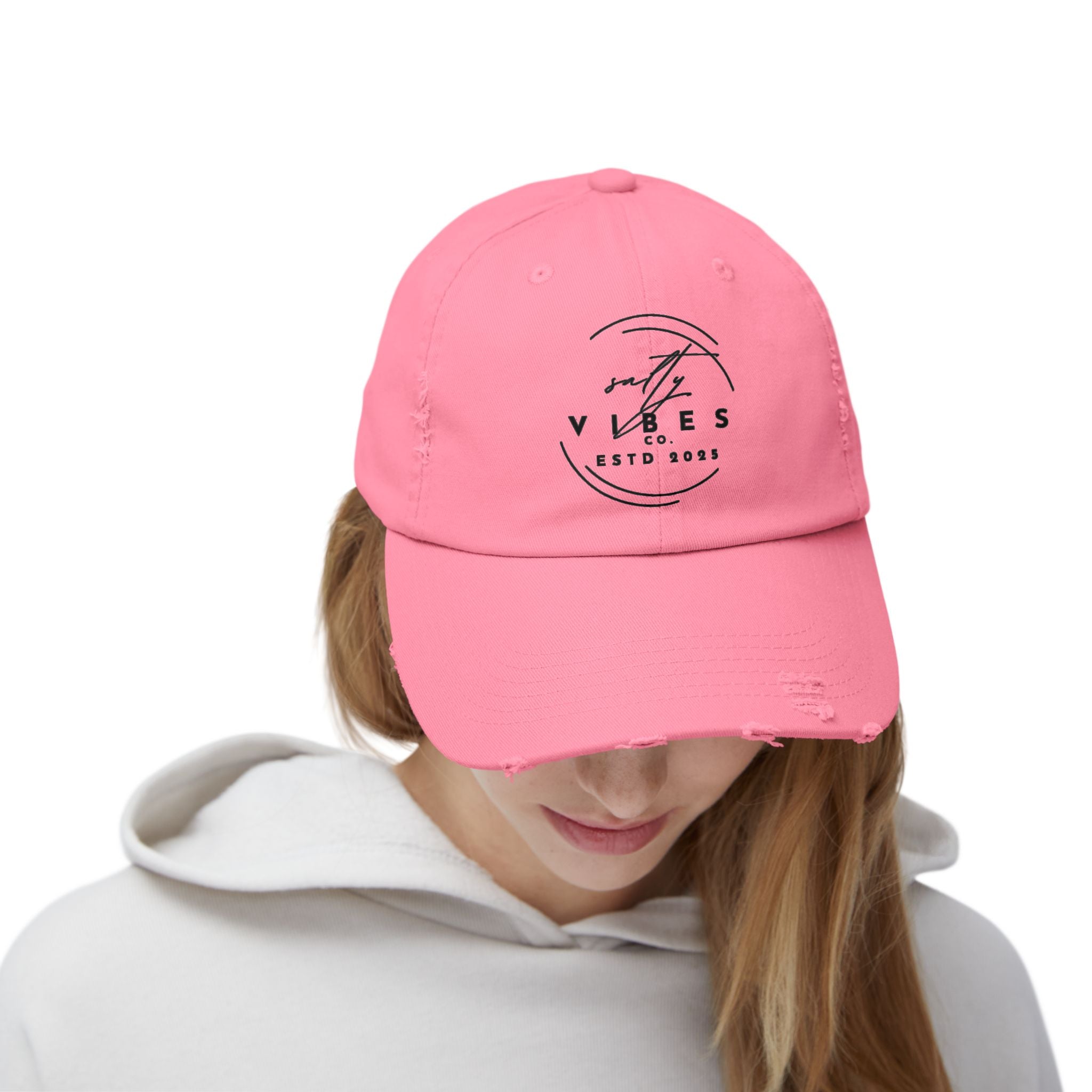 Distressed Salty Vibes Co Cap