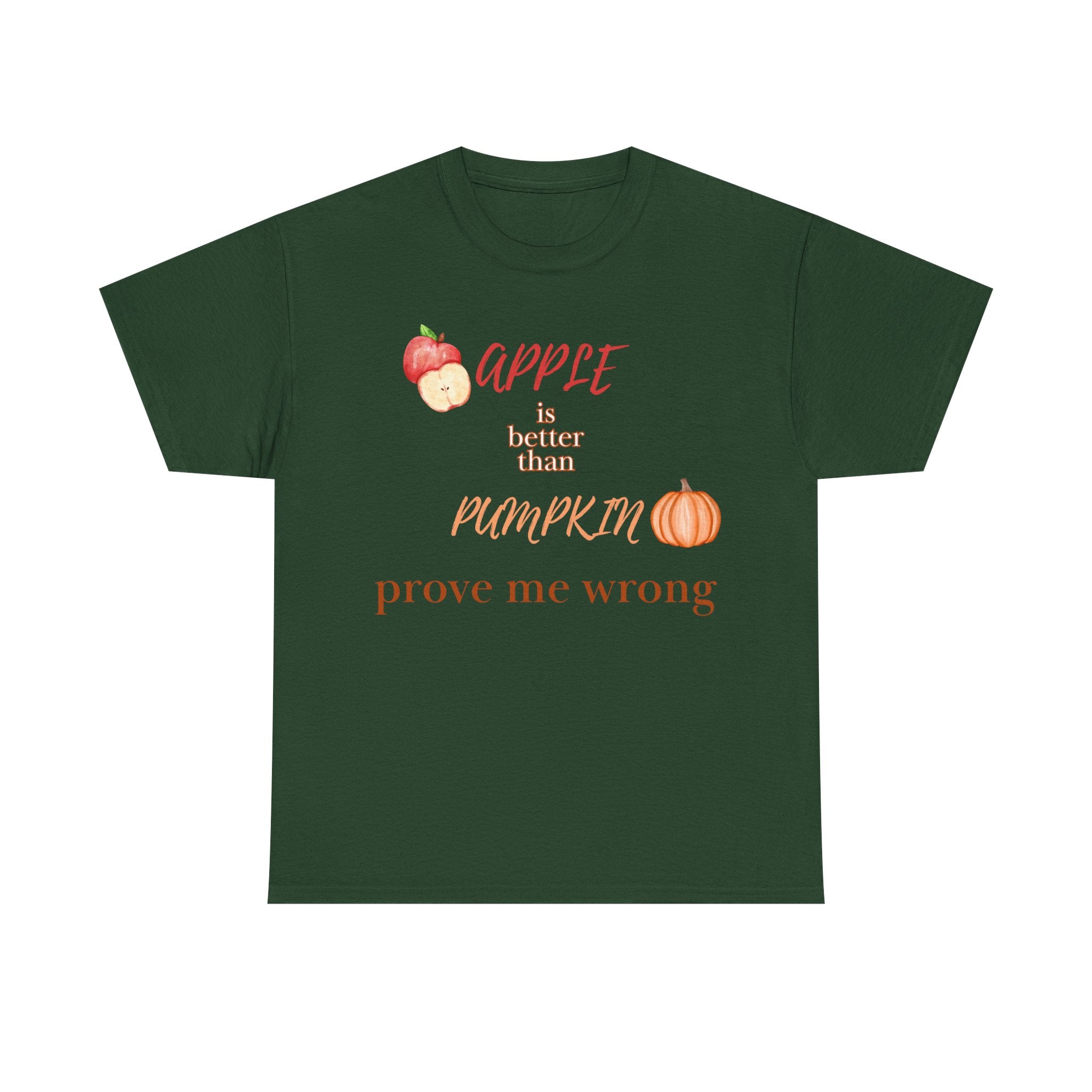 Apple Better Than Pumpkin Tee, Funny Autumn T-Shirt, Casual Halloween Shirt, Fall Holiday Apparel, Gift for Friends