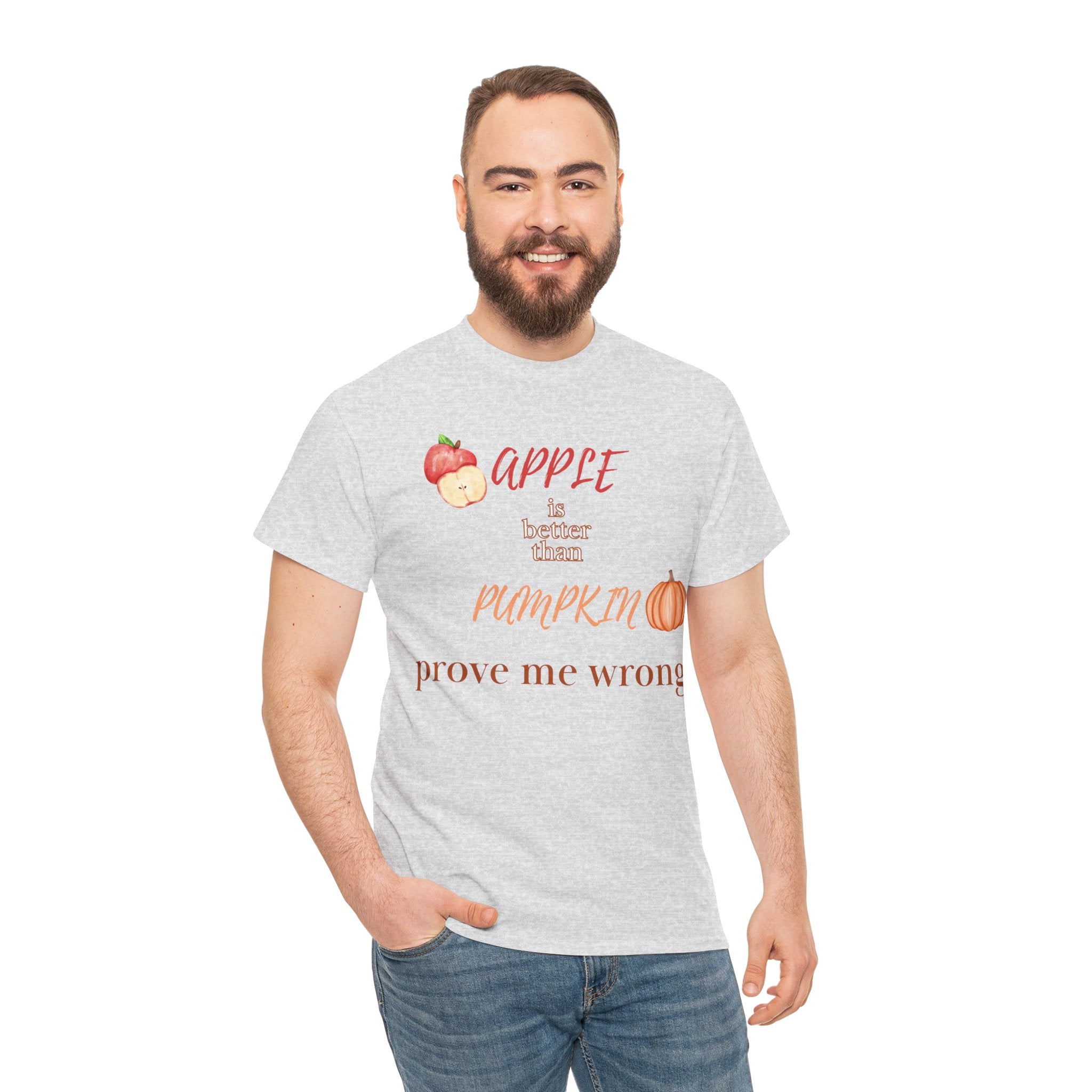 Apple Better Than Pumpkin Tee, Funny Autumn T-Shirt, Casual Halloween Shirt, Fall Holiday Apparel, Gift for Friends