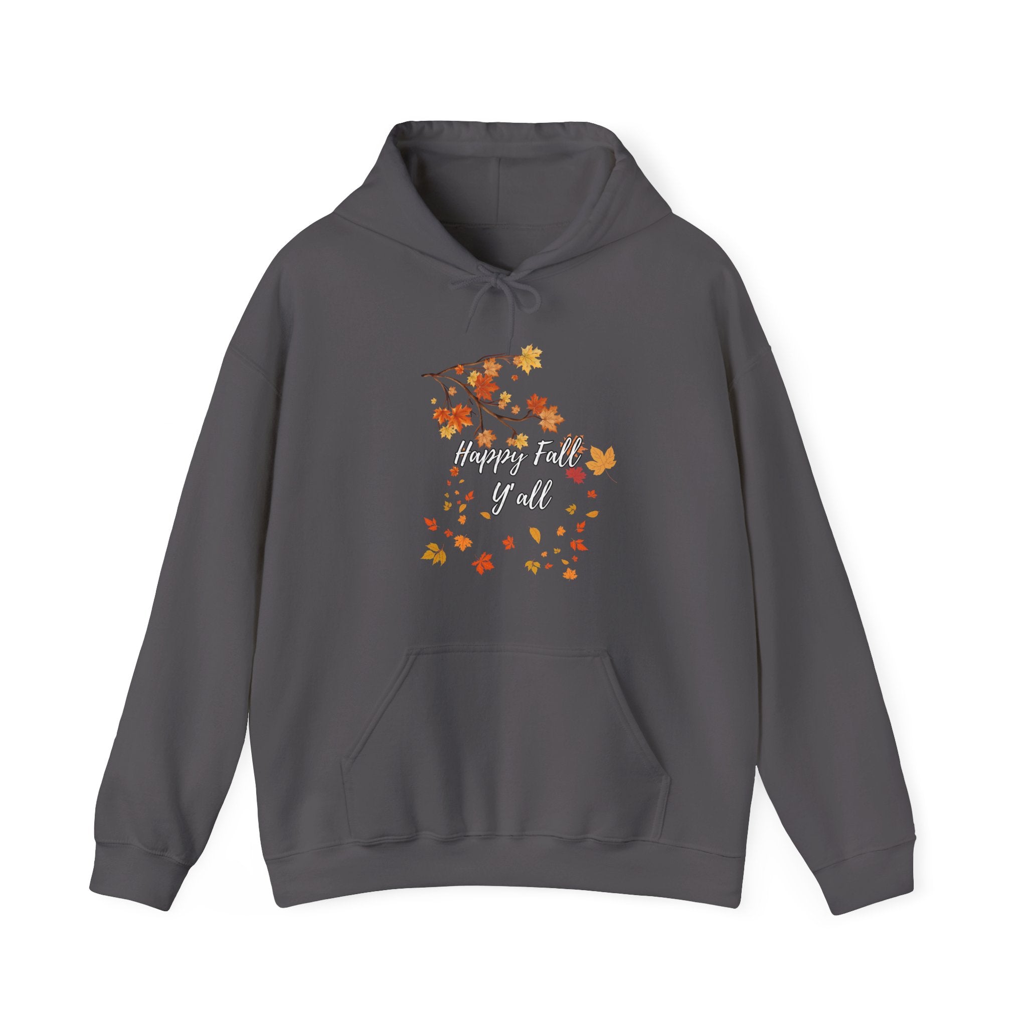 Happy Fall Y'all Hoodie - Cozy Unisex Sweatshirt for Autumn, Thanksgiving Gift, Seasonal Wear, Fall Fashion, Leaf Design
