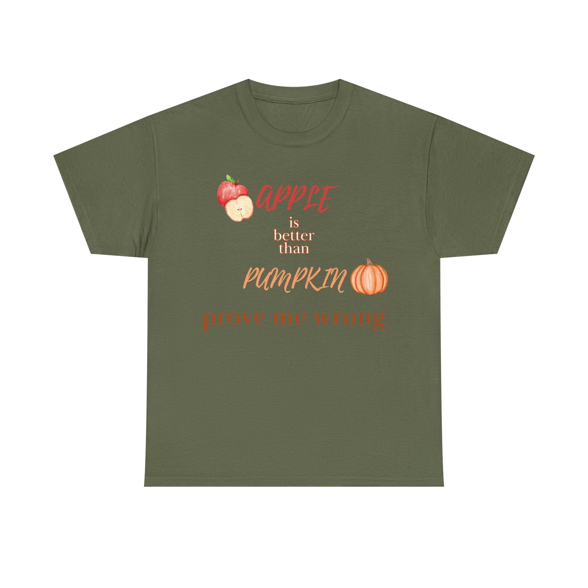 Apple Better Than Pumpkin Tee, Funny Autumn T-Shirt, Casual Halloween Shirt, Fall Holiday Apparel, Gift for Friends
