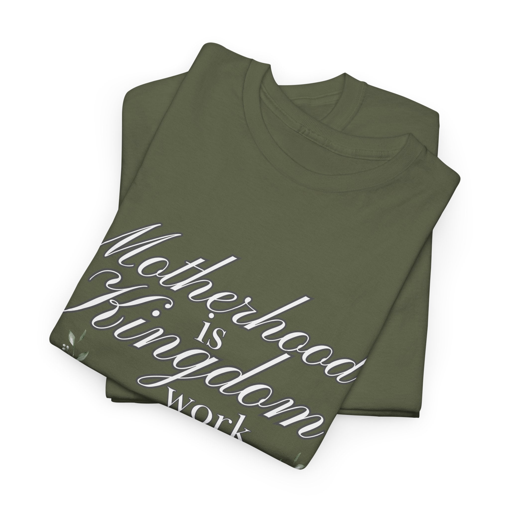 Motherhood is Kingdom Work Unisex Tee - Celebrate Motherhood, Gift for Moms, Cute Floral Design, Relaxed Fit, Everyday Wear