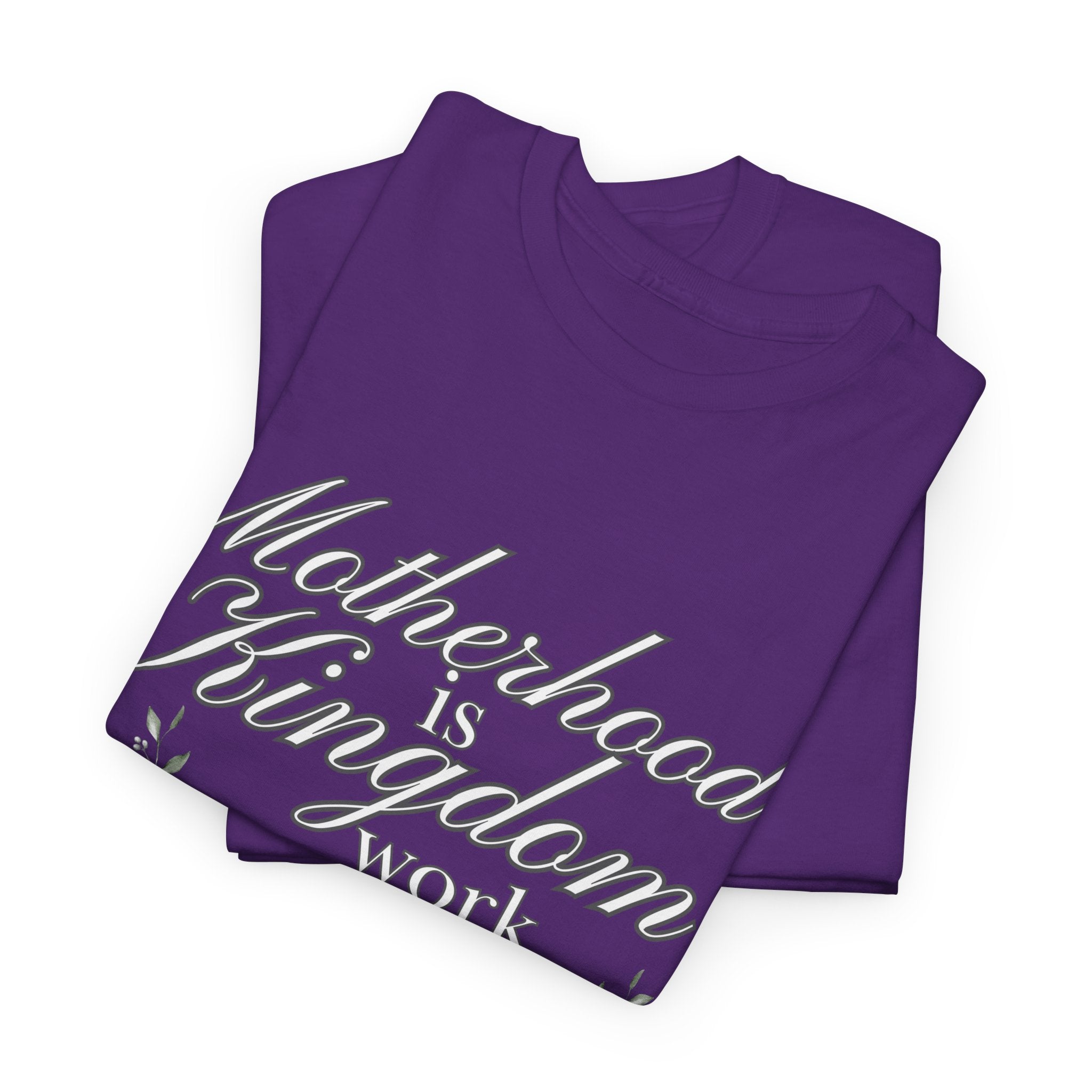 Motherhood is Kingdom Work Unisex Tee - Celebrate Motherhood, Gift for Moms, Cute Floral Design, Relaxed Fit, Everyday Wear