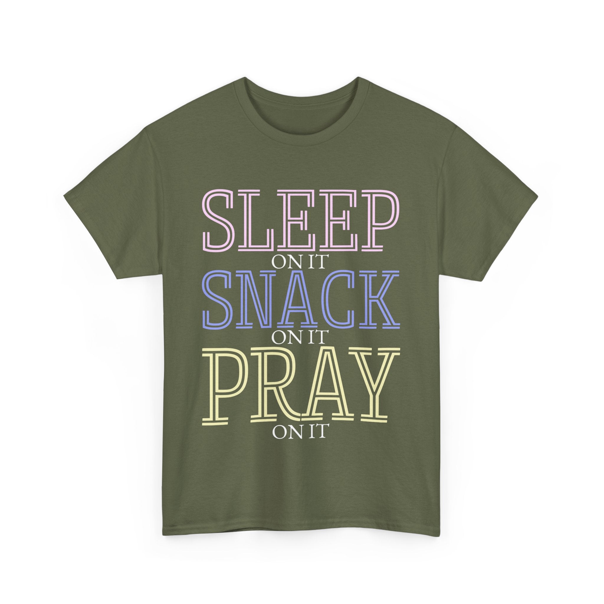 Sleep, Snack, Pray Unisex Tee - Casual Cotton Shirt for Comfort Lovers, Great for Relaxing, Gifts, Everyday Wear, Self-Care