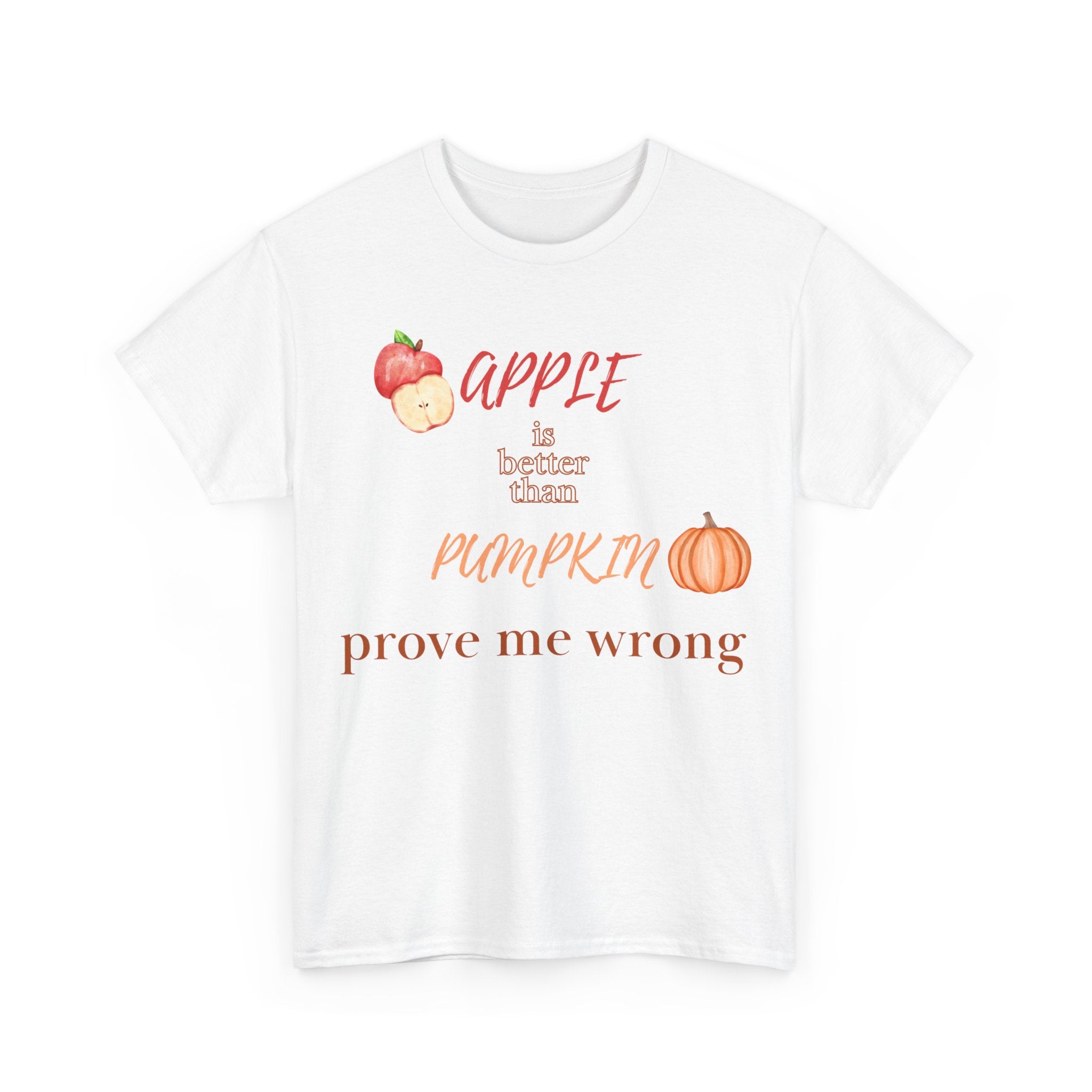 Apple Better Than Pumpkin Tee, Funny Autumn T-Shirt, Casual Halloween Shirt, Fall Holiday Apparel, Gift for Friends