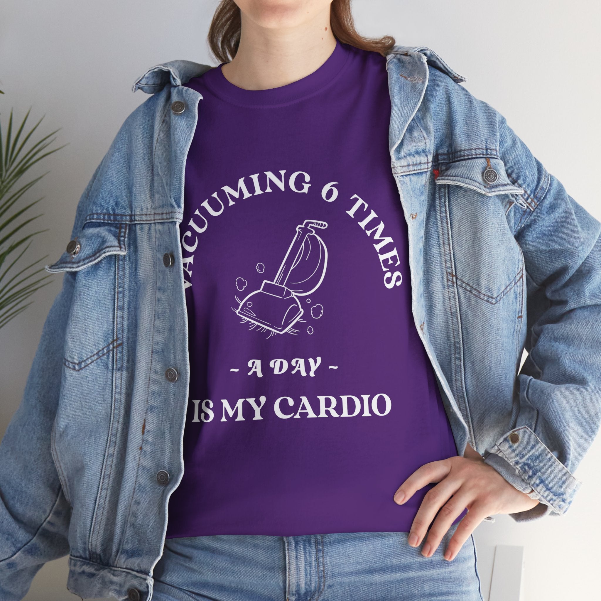 Vacuuming is My Cardio Unisex T-Shirt - Funny Cleaning Motivation Tee, Gift for Housekeepers, Homeowners, Birthday, Everyday Wear
