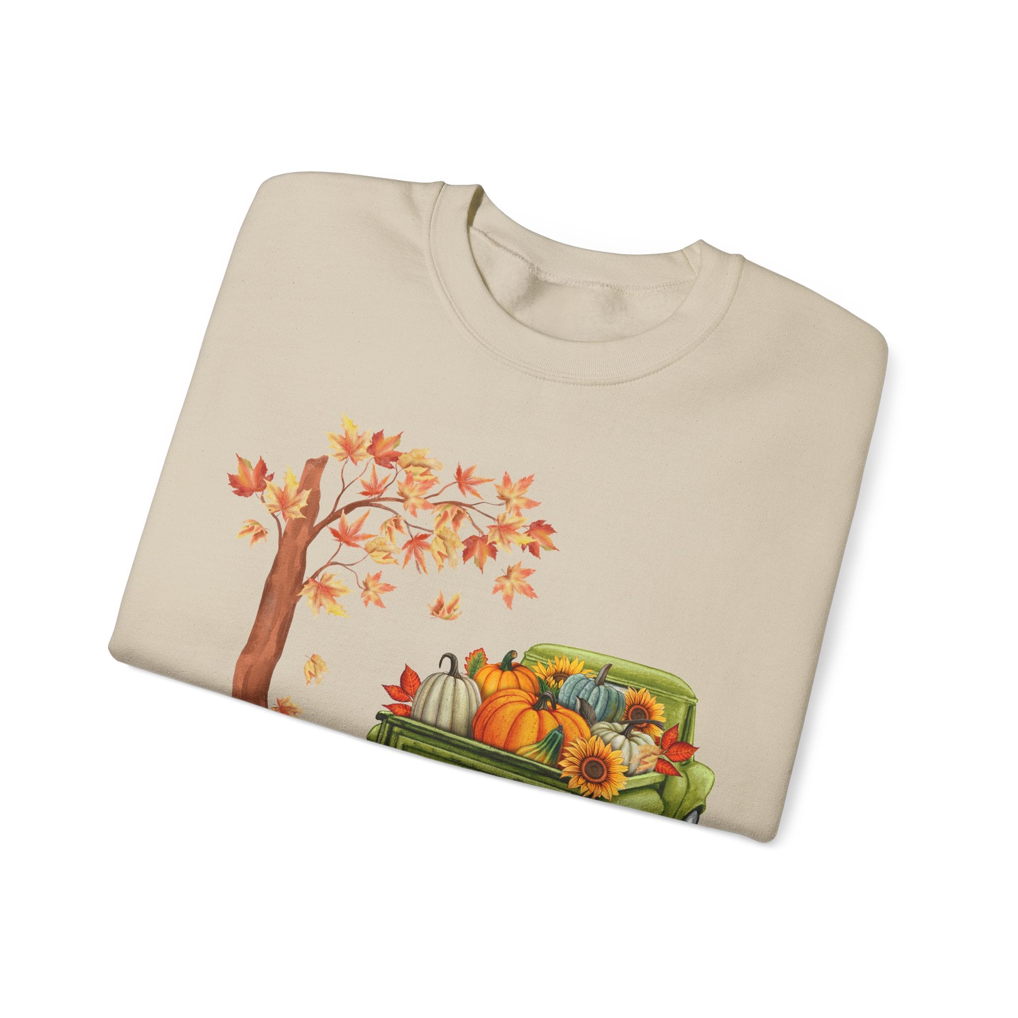 Autumn Vibes Crewneck Sweatshirt – Cozy Fall Apparel, Pumpkin Decor, Harvest Festival Fashion, Unisex Sweatshirt, Seasonal Layering