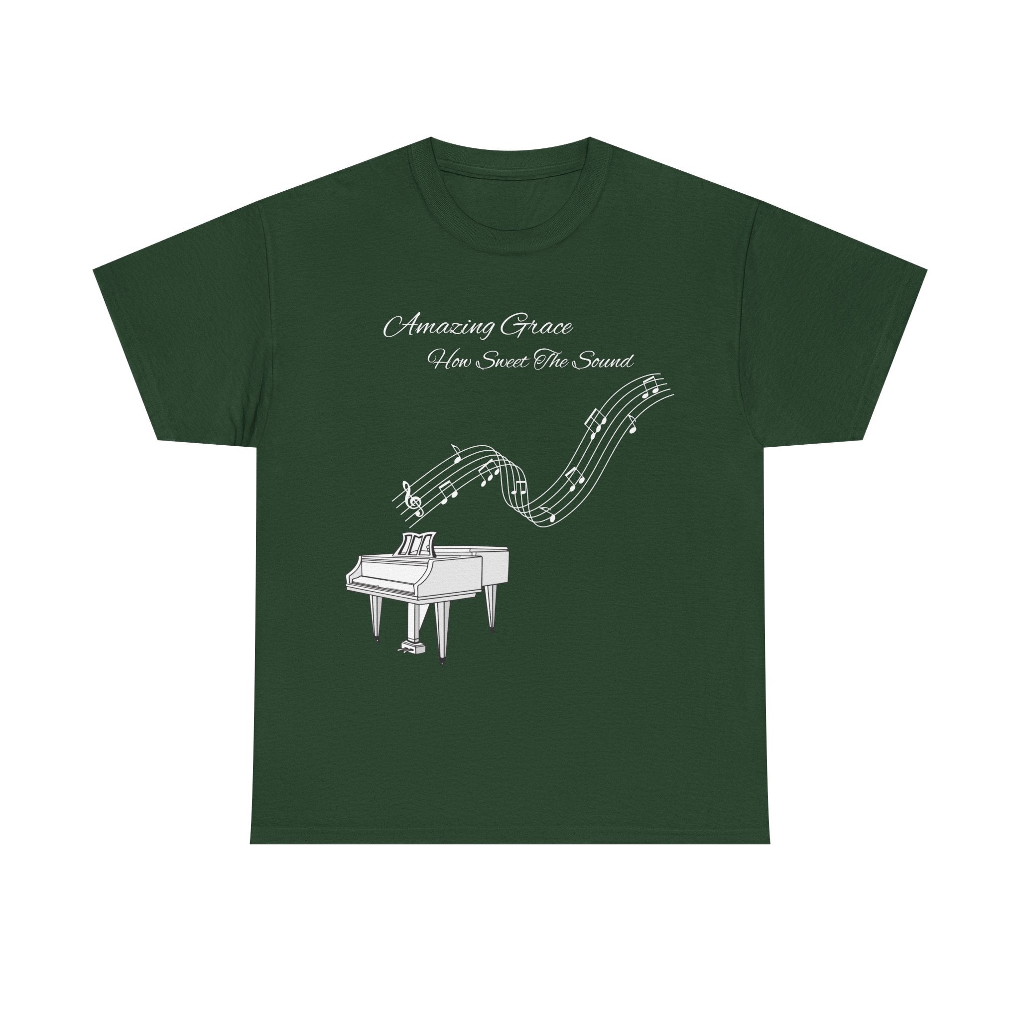 Music Lover's Unisex Tee - Amazing Grace Design, Perfect Gift for Musicians, Casual Wear, Music Event Shirt, Piano Lovers Top