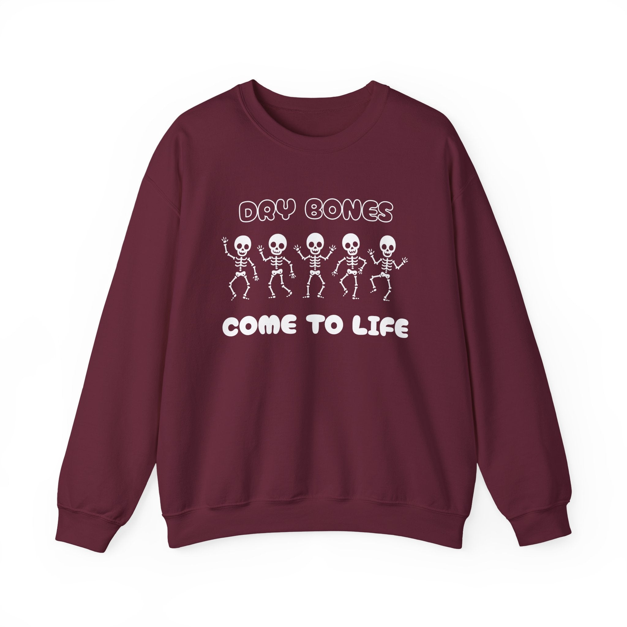 Dry Bones Come To Life Crewneck Sweatshirt - Perfect for Halloween, Cozy Nights, Unisex Gift, Seasonal Style, Fall Fashion, Spooky Season