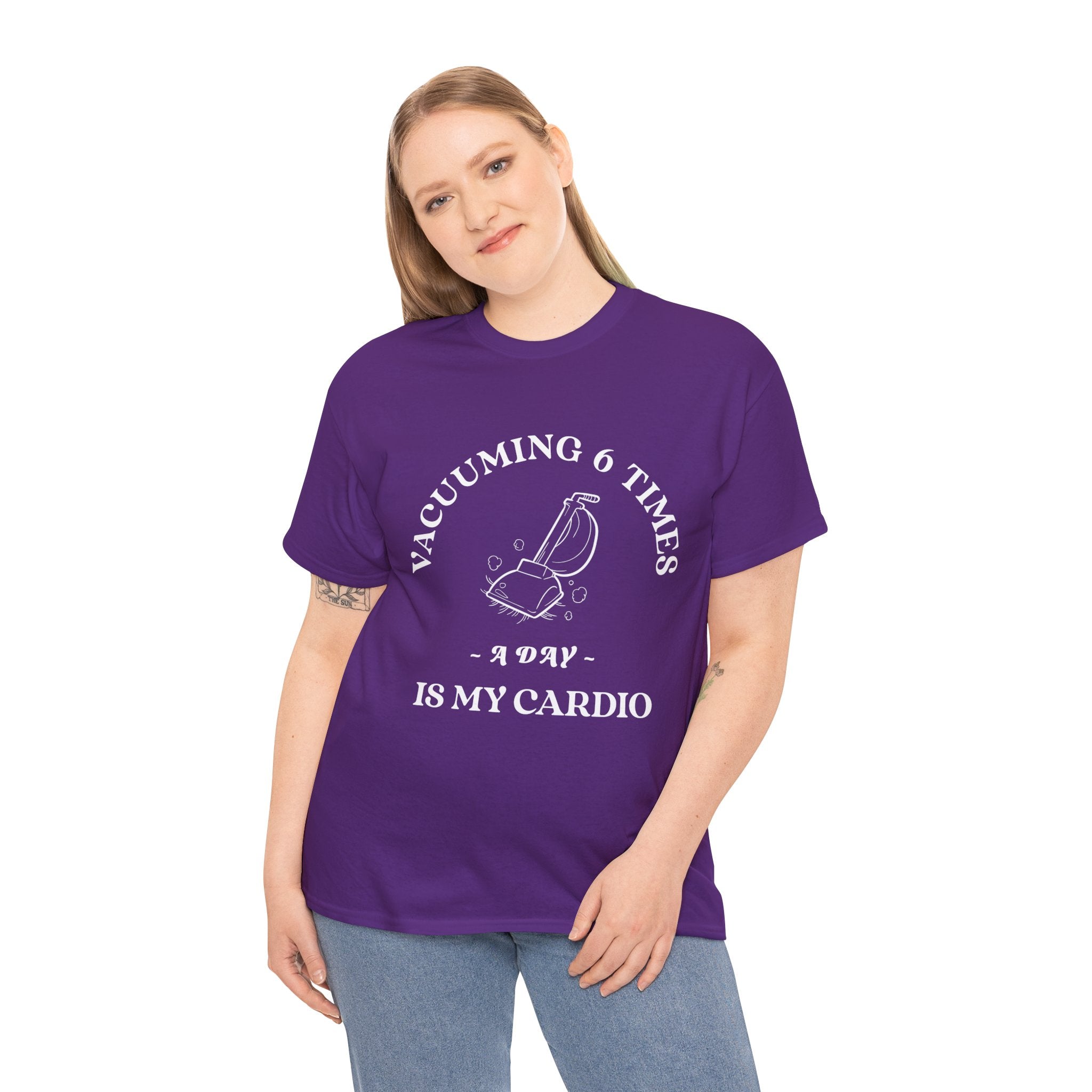 Vacuuming is My Cardio Unisex T-Shirt - Funny Cleaning Motivation Tee, Gift for Housekeepers, Homeowners, Birthday, Everyday Wear