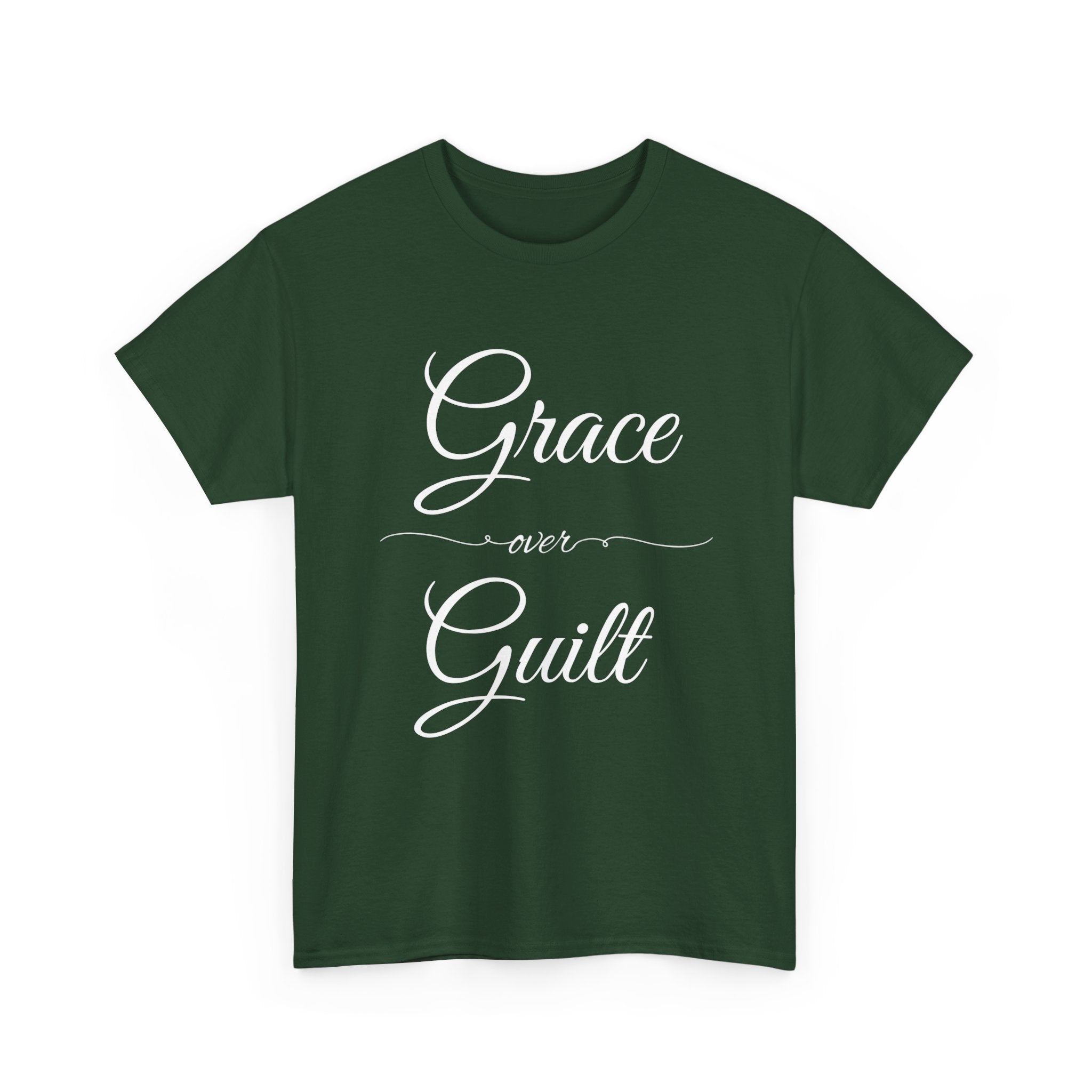 Grace Over Guilt Unisex Heavy Cotton Tee, Inspirational T-Shirt, Motivational Apparel, Thoughtful Gift, Casual Wear