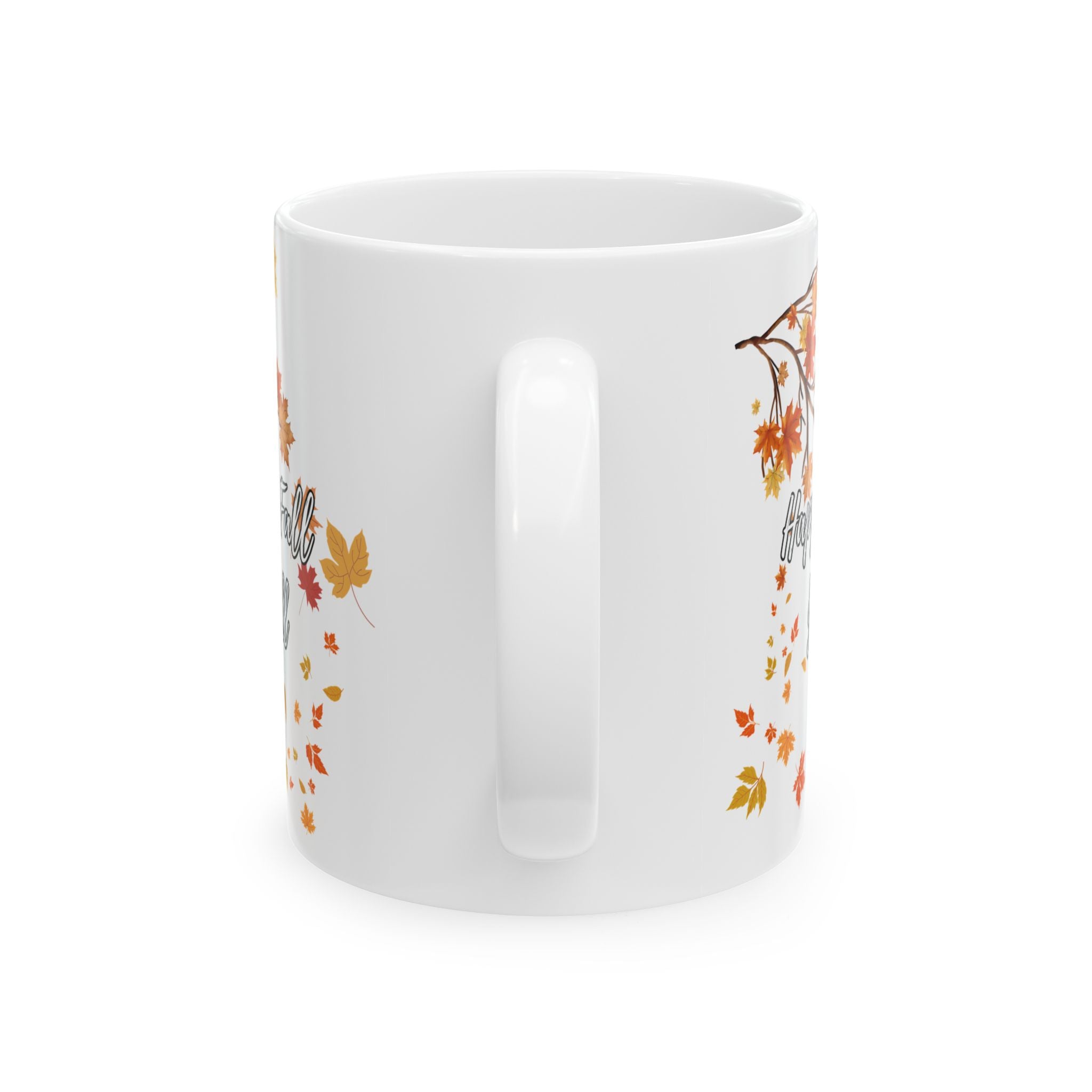 Autumn Floral Ceramic Mug, Cozy Coffee Cup, Fall Decor Gift, Nature Lover Present, Seasonal Beverage Holder