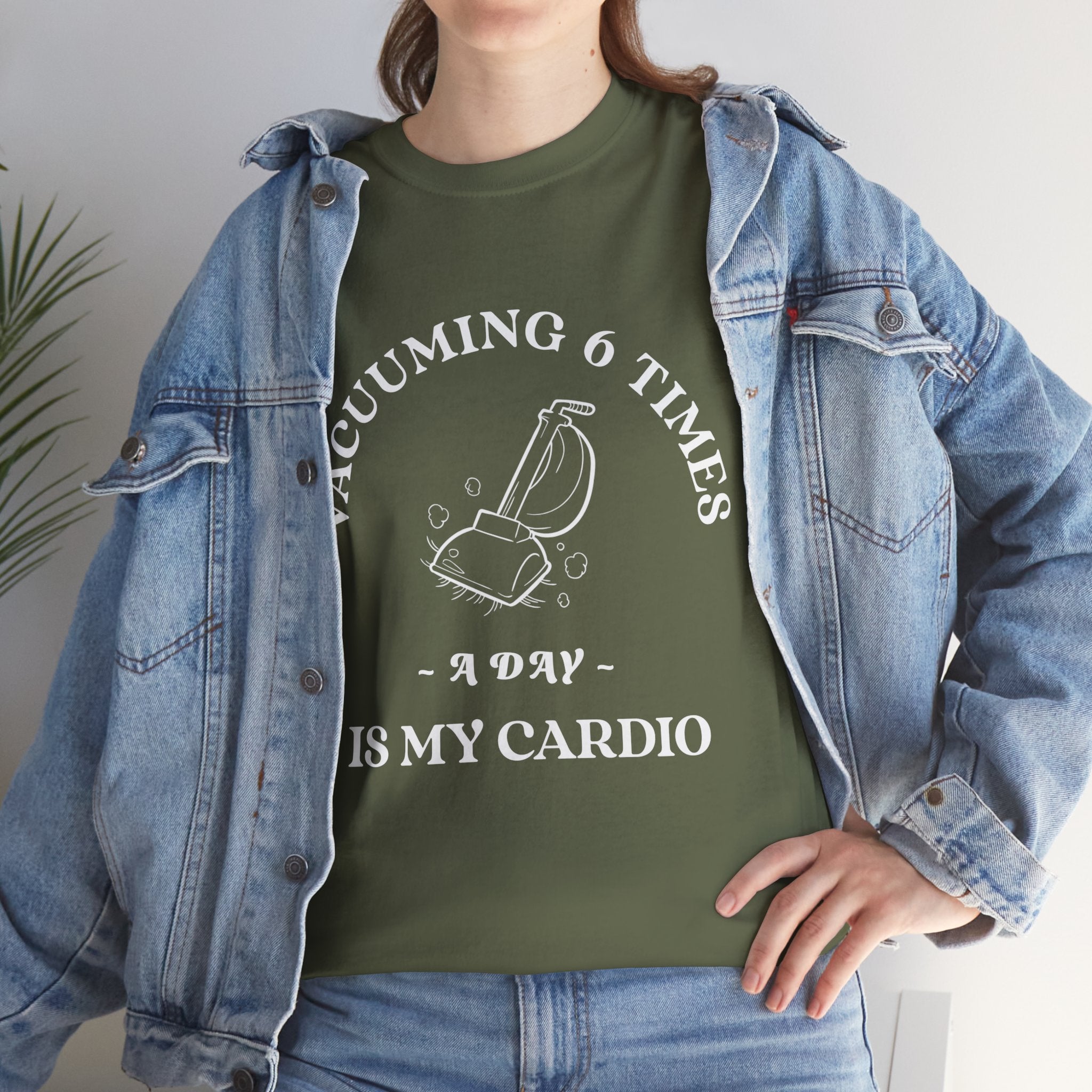 Vacuuming is My Cardio Unisex T-Shirt - Funny Cleaning Motivation Tee, Gift for Housekeepers, Homeowners, Birthday, Everyday Wear