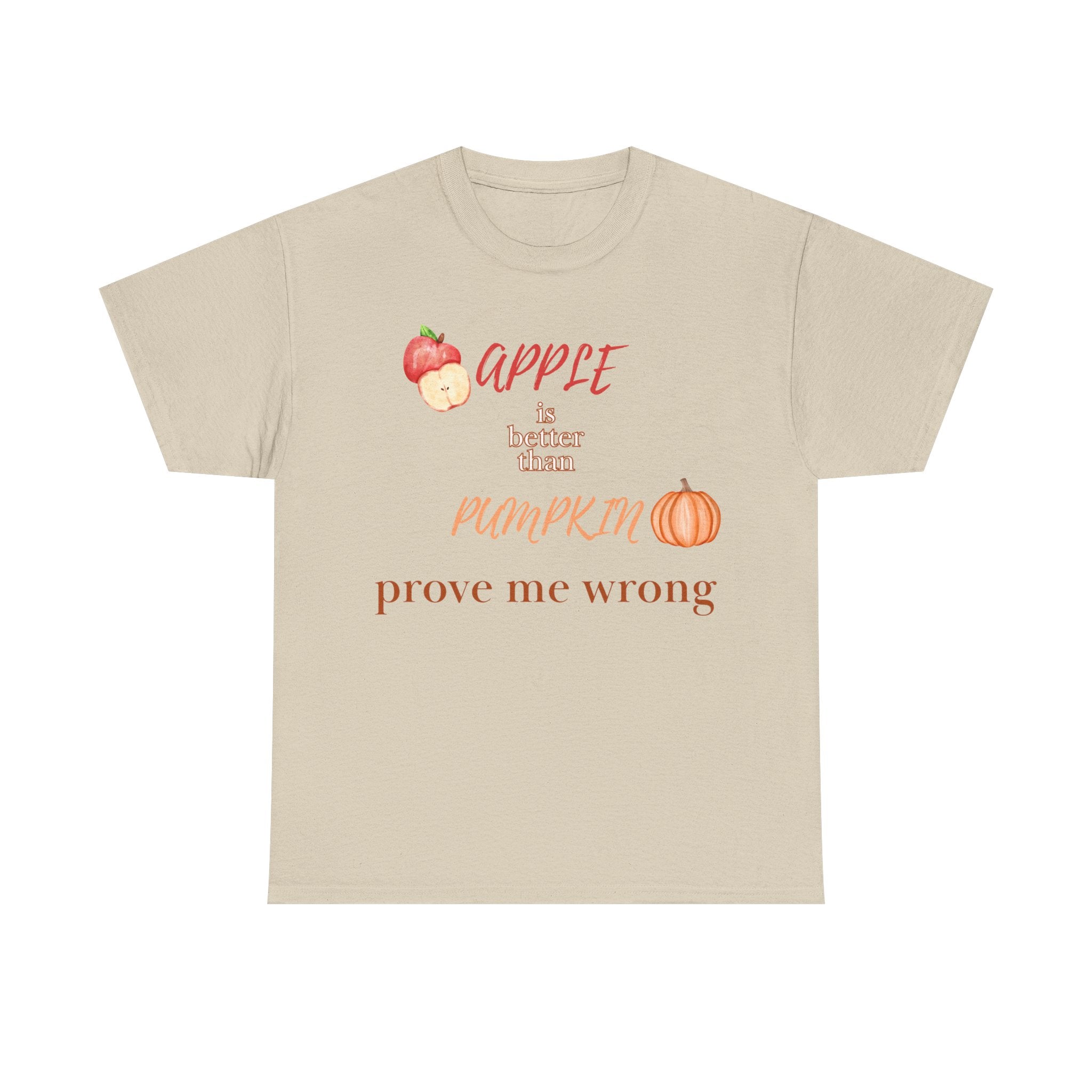 Apple Better Than Pumpkin Tee, Funny Autumn T-Shirt, Casual Halloween Shirt, Fall Holiday Apparel, Gift for Friends