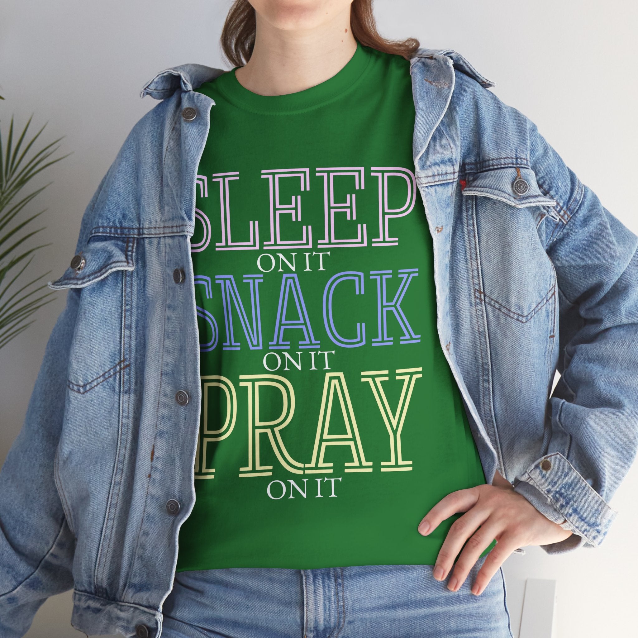 Sleep, Snack, Pray Unisex Tee - Casual Cotton Shirt for Comfort Lovers, Great for Relaxing, Gifts, Everyday Wear, Self-Care