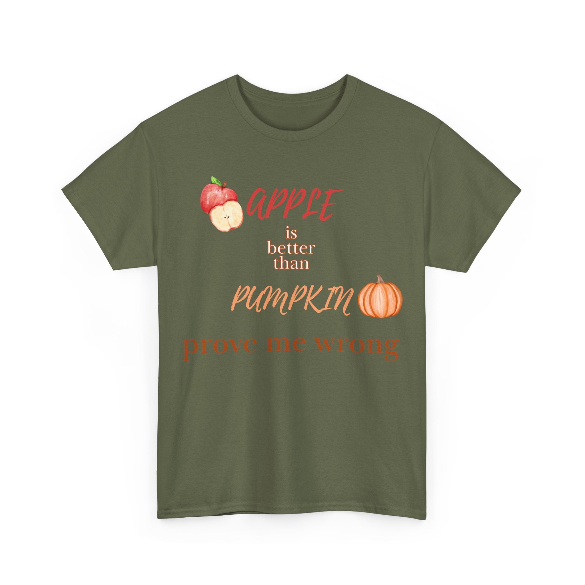 Apple Better Than Pumpkin Tee, Funny Autumn T-Shirt, Casual Halloween Shirt, Fall Holiday Apparel, Gift for Friends