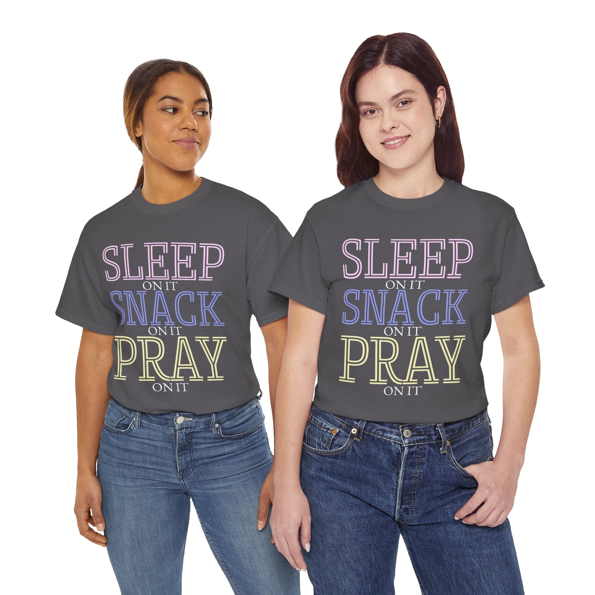 Sleep, Snack, Pray Unisex Tee - Casual Cotton Shirt for Comfort Lovers, Great for Relaxing, Gifts, Everyday Wear, Self-Care