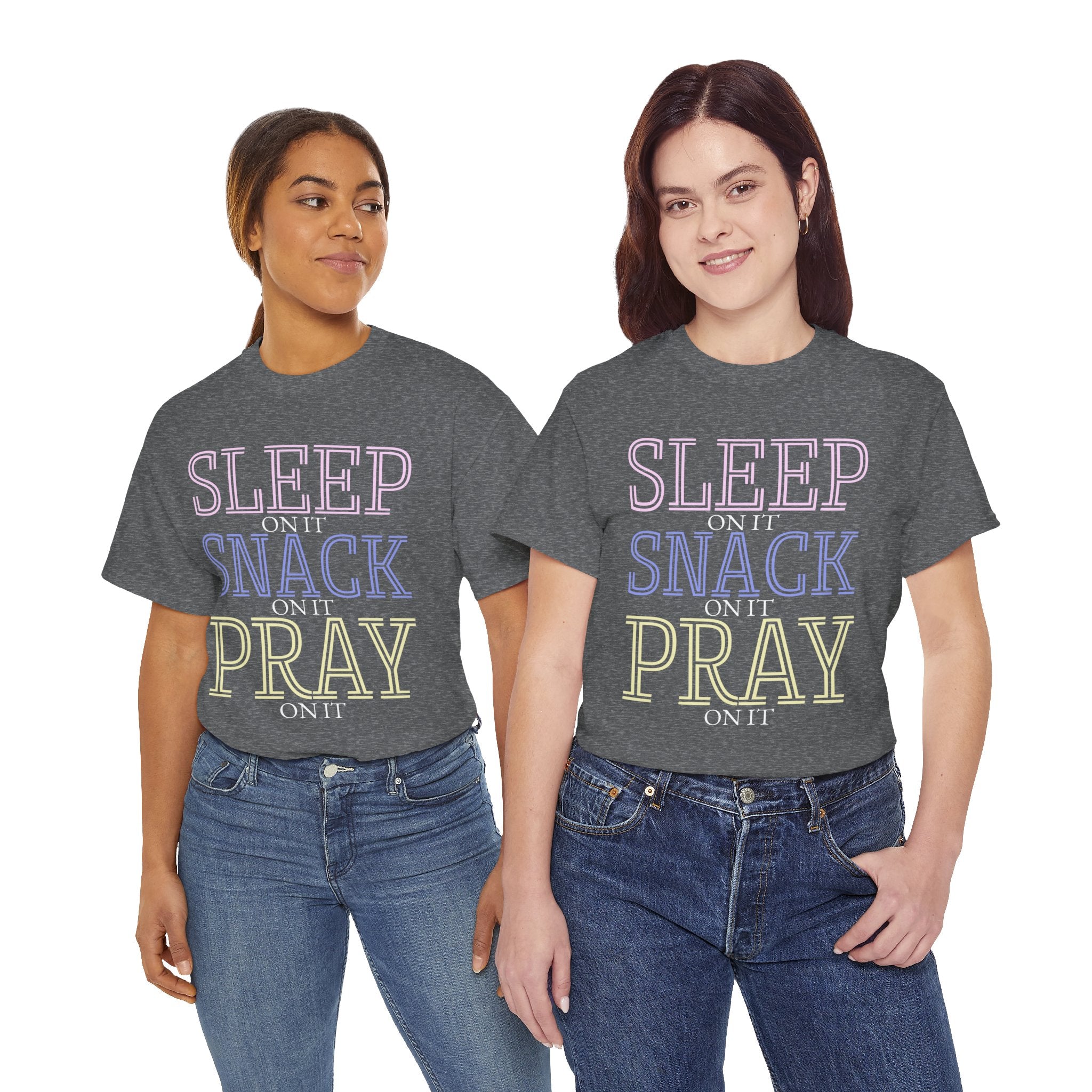 Sleep, Snack, Pray Unisex Tee - Casual Cotton Shirt for Comfort Lovers, Great for Relaxing, Gifts, Everyday Wear, Self-Care
