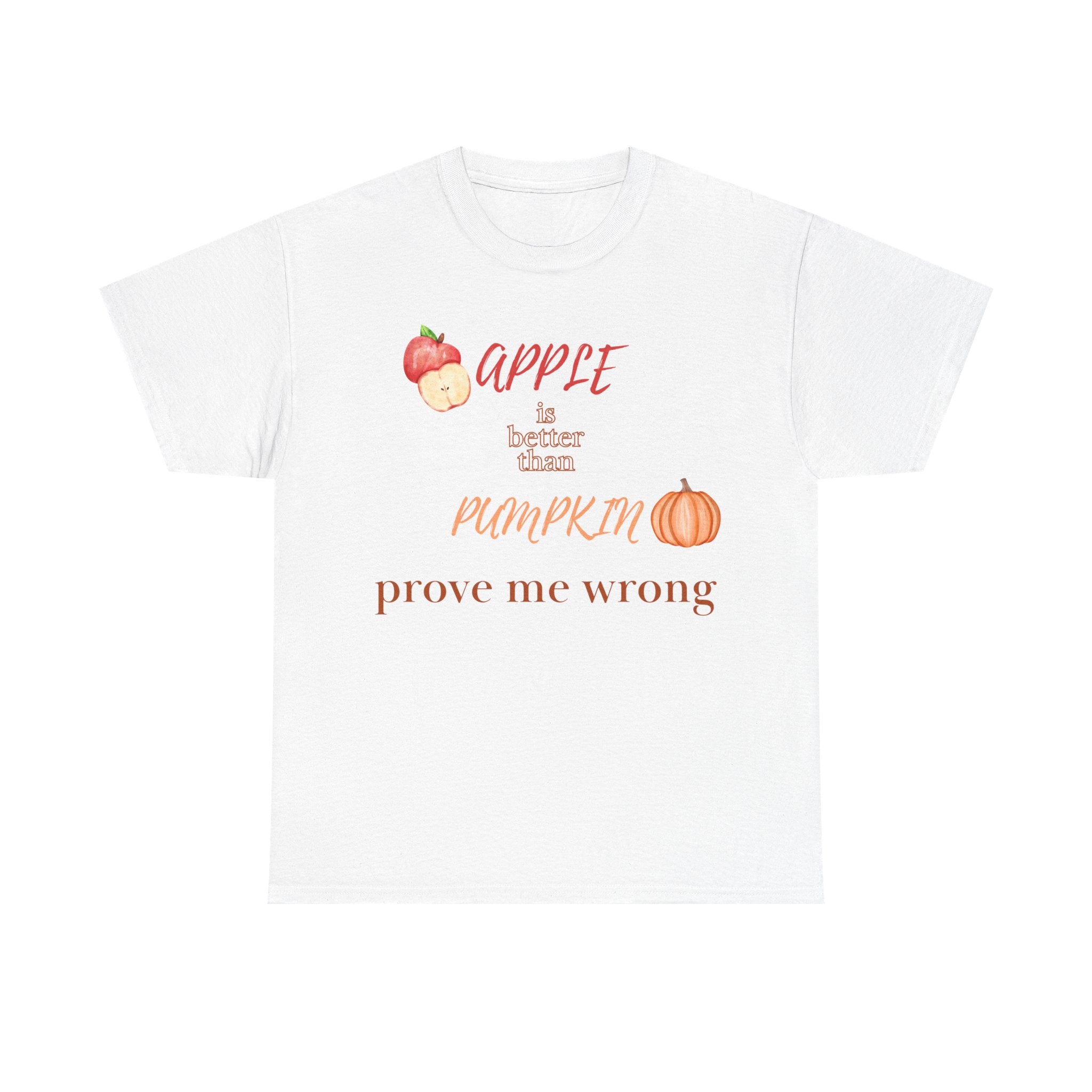 Apple Better Than Pumpkin Tee, Funny Autumn T-Shirt, Casual Halloween Shirt, Fall Holiday Apparel, Gift for Friends