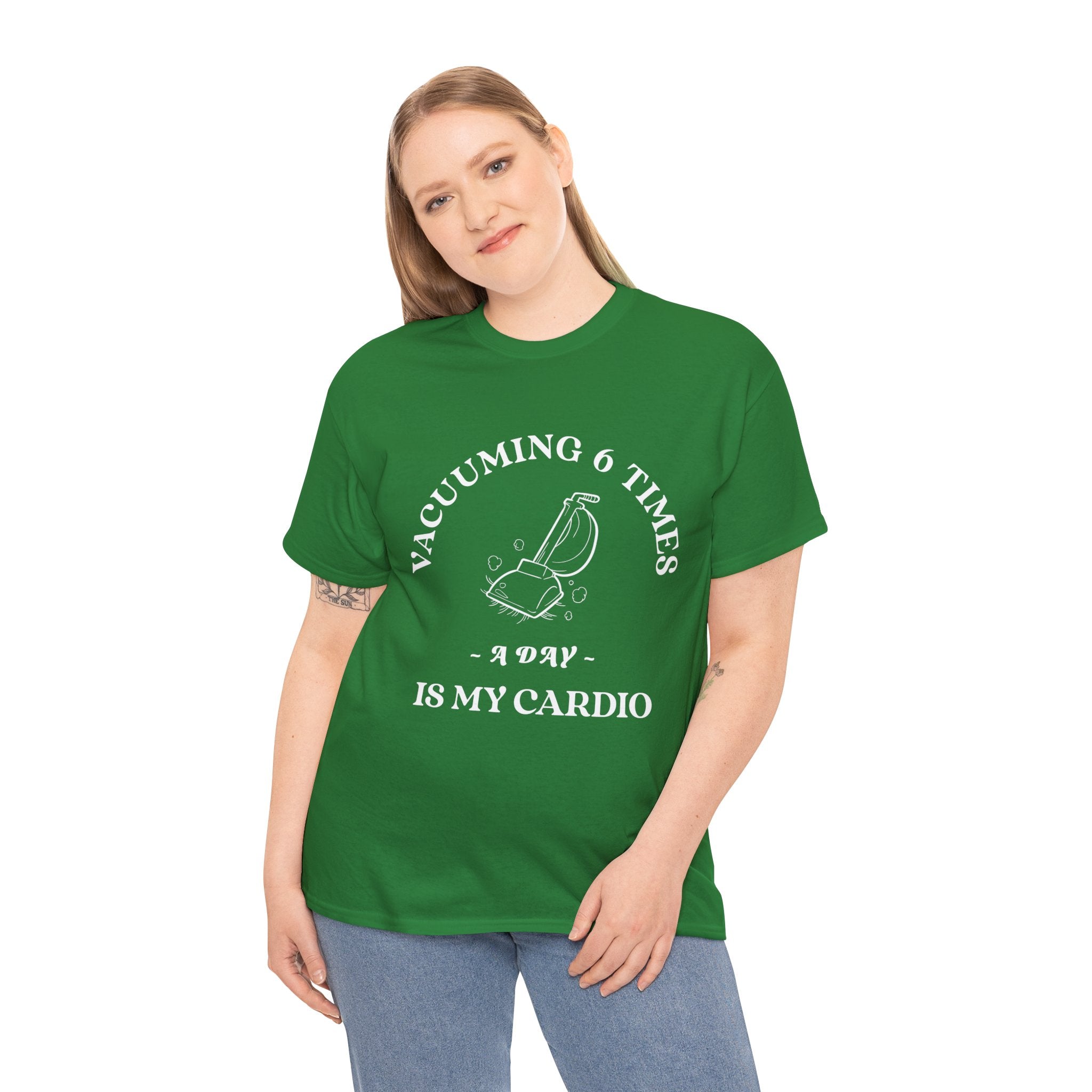 Vacuuming is My Cardio Unisex T-Shirt - Funny Cleaning Motivation Tee, Gift for Housekeepers, Homeowners, Birthday, Everyday Wear