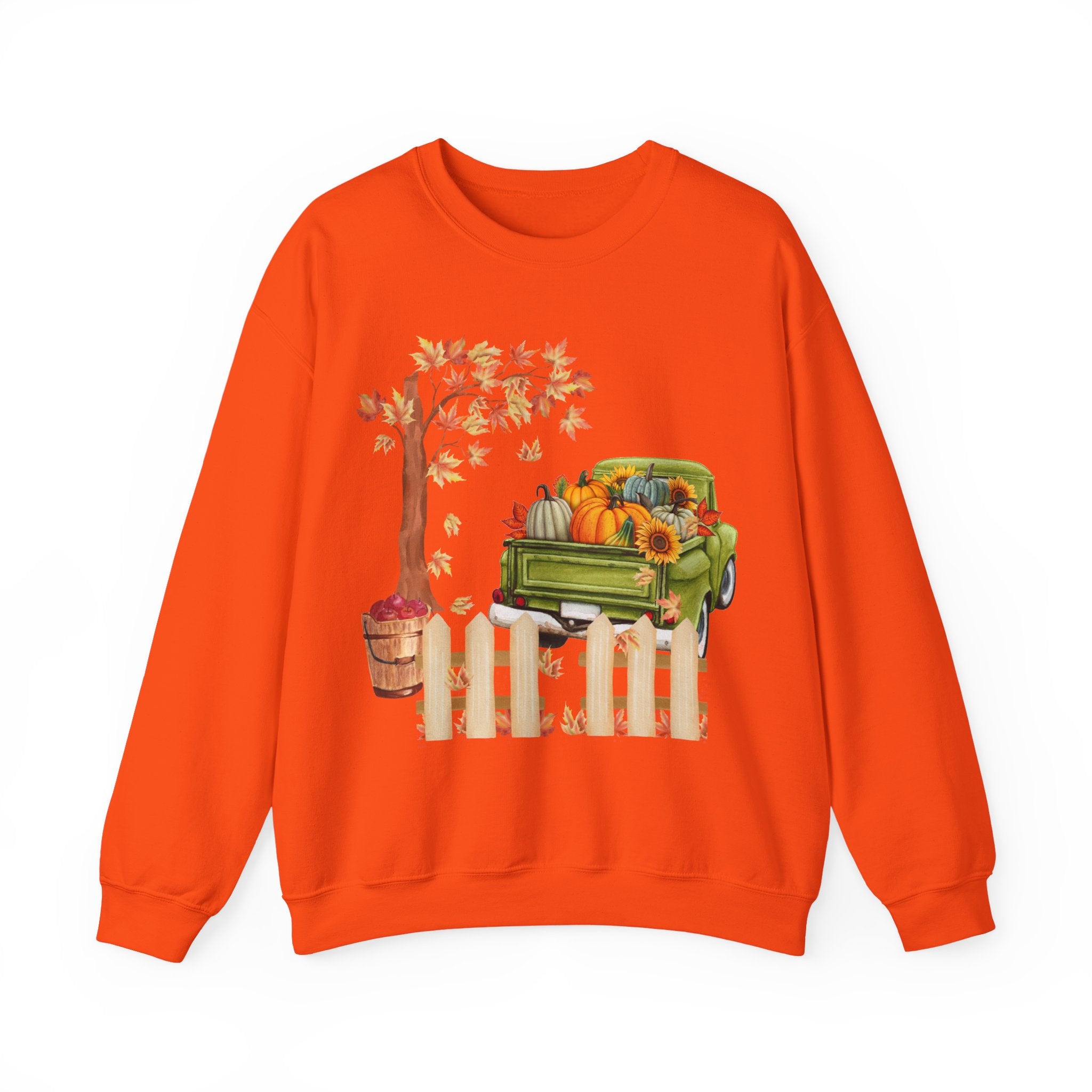 Autumn Vibes Crewneck Sweatshirt – Cozy Fall Apparel, Pumpkin Decor, Harvest Festival Fashion, Unisex Sweatshirt, Seasonal Layering