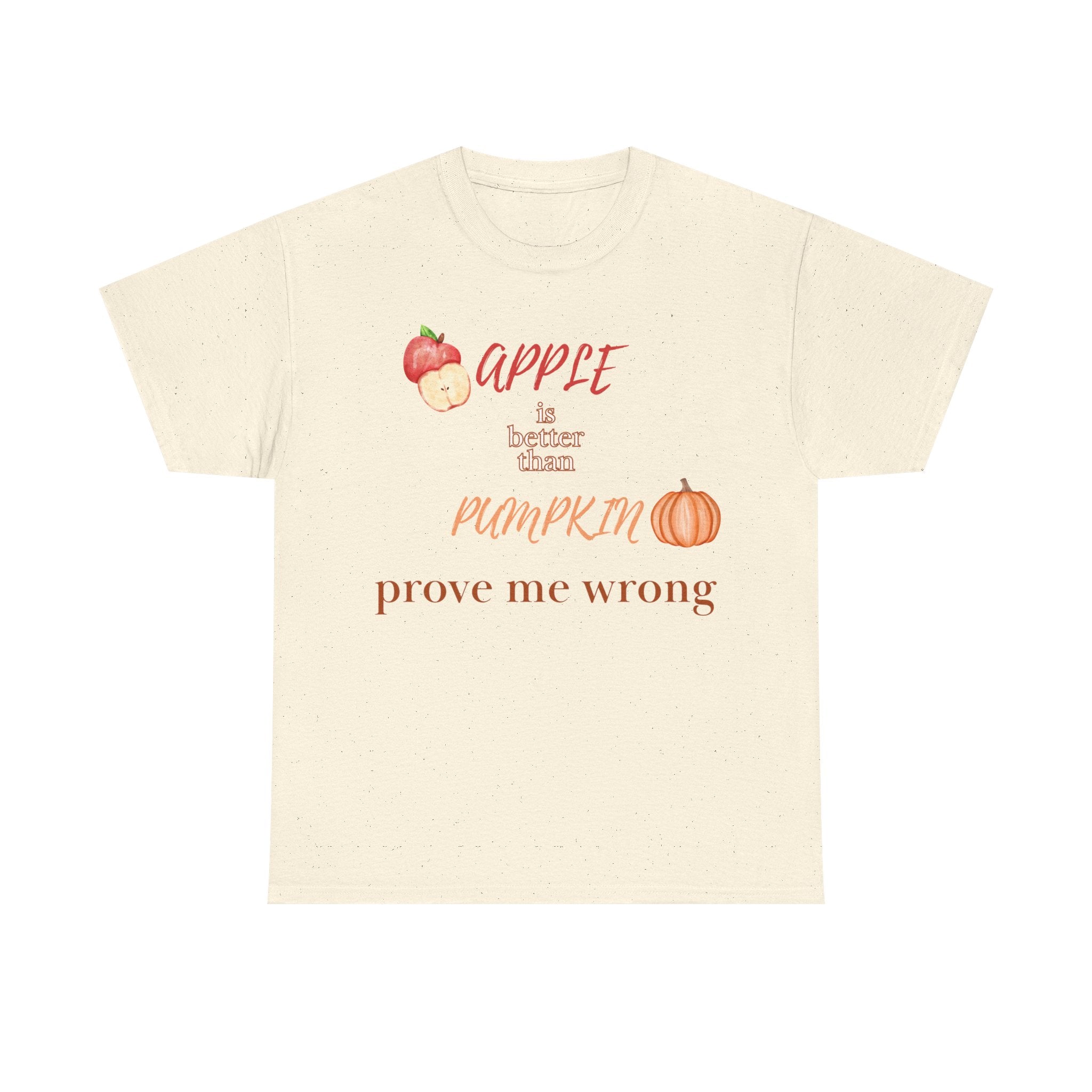 Apple Better Than Pumpkin Tee, Funny Autumn T-Shirt, Casual Halloween Shirt, Fall Holiday Apparel, Gift for Friends