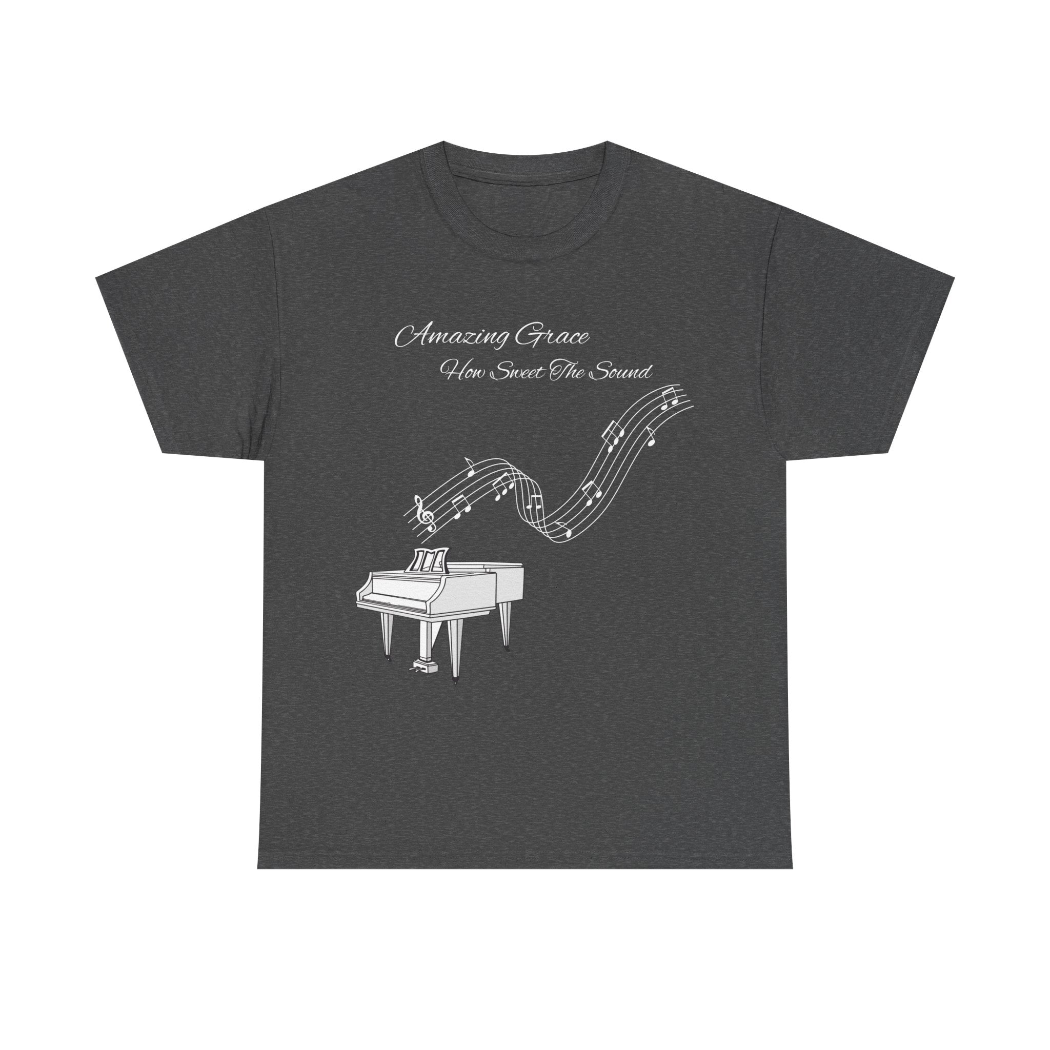 Music Lover's Unisex Tee - Amazing Grace Design, Perfect Gift for Musicians, Casual Wear, Music Event Shirt, Piano Lovers Top