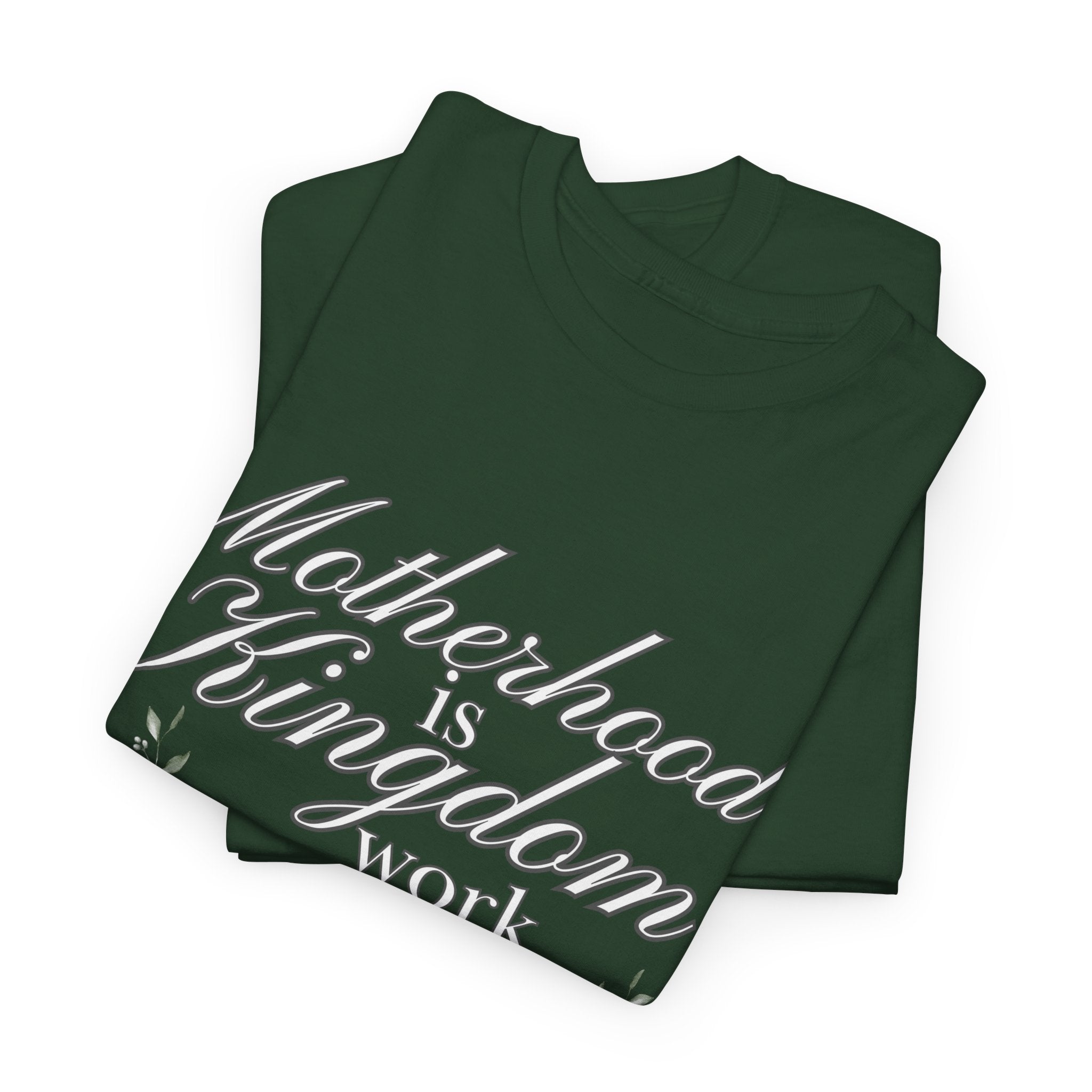 Motherhood is Kingdom Work Unisex Tee - Celebrate Motherhood, Gift for Moms, Cute Floral Design, Relaxed Fit, Everyday Wear