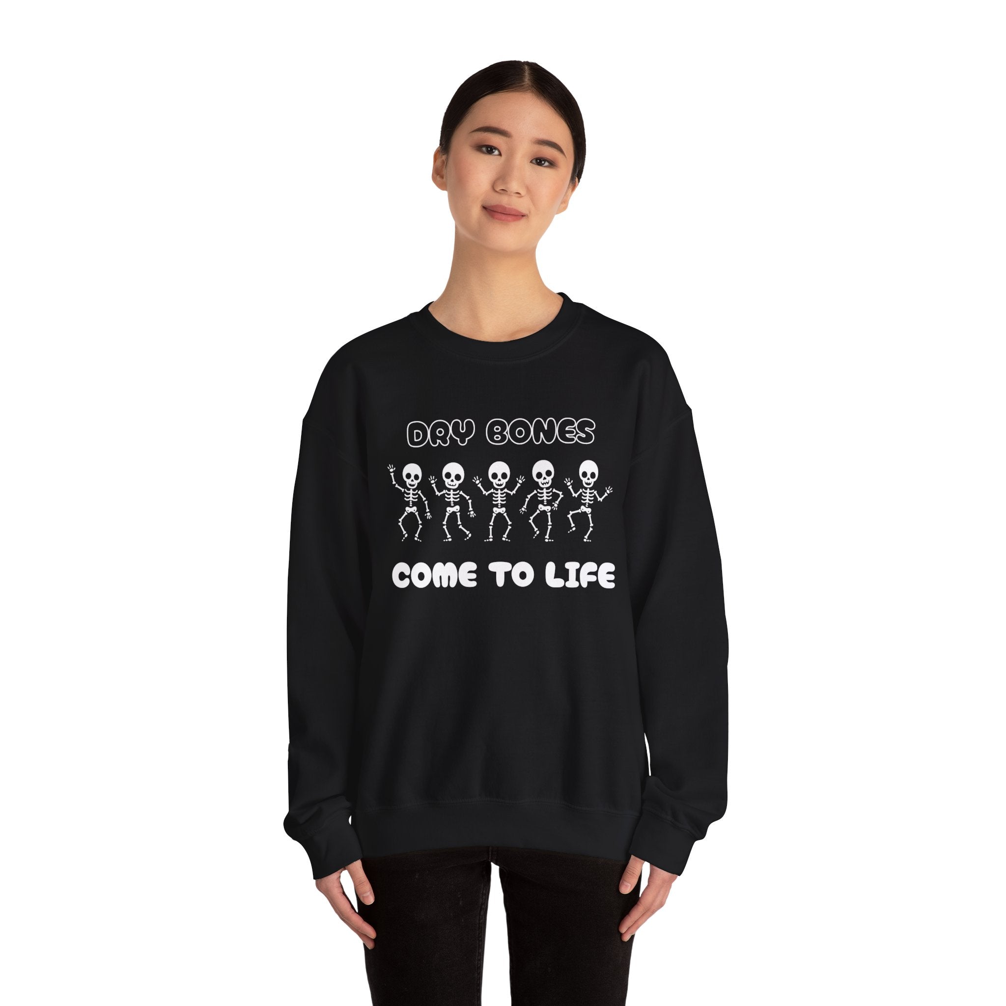 Dry Bones Come To Life Crewneck Sweatshirt - Perfect for Halloween, Cozy Nights, Unisex Gift, Seasonal Style, Fall Fashion, Spooky Season