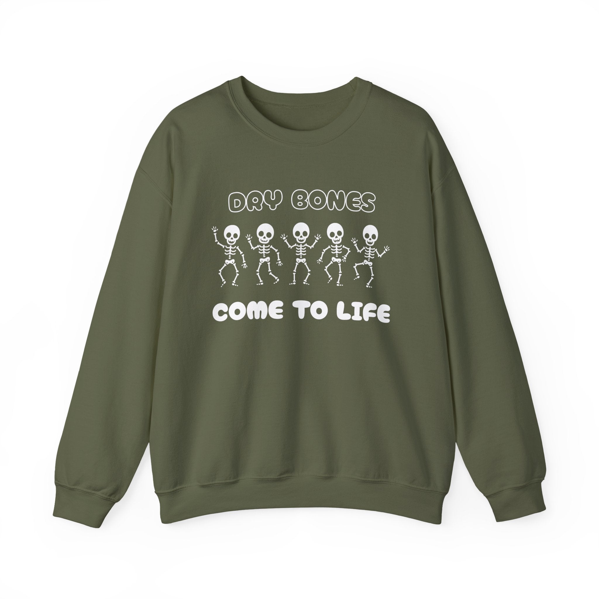 Dry Bones Come To Life Crewneck Sweatshirt - Perfect for Halloween, Cozy Nights, Unisex Gift, Seasonal Style, Fall Fashion, Spooky Season