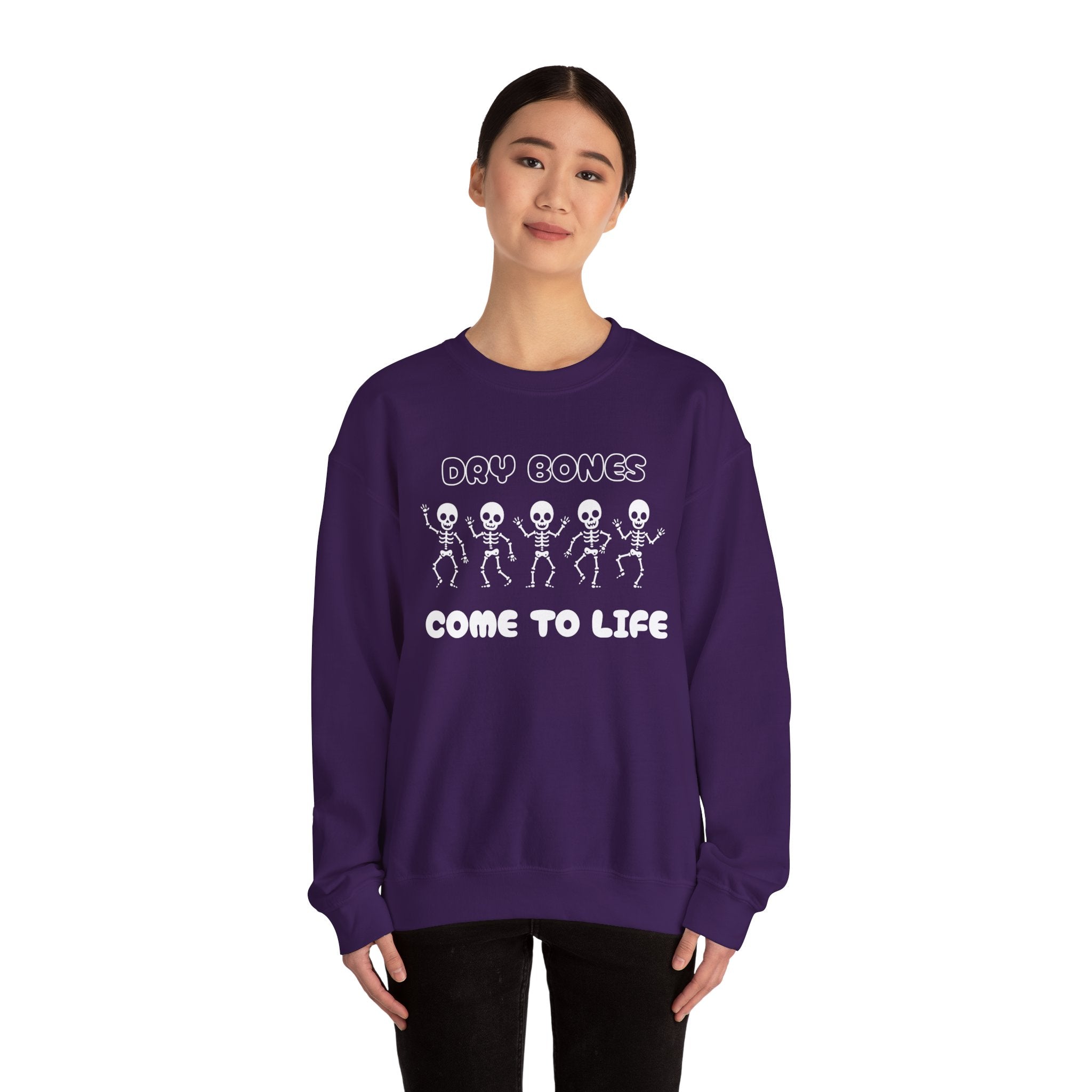 Dry Bones Come To Life Crewneck Sweatshirt - Perfect for Halloween, Cozy Nights, Unisex Gift, Seasonal Style, Fall Fashion, Spooky Season