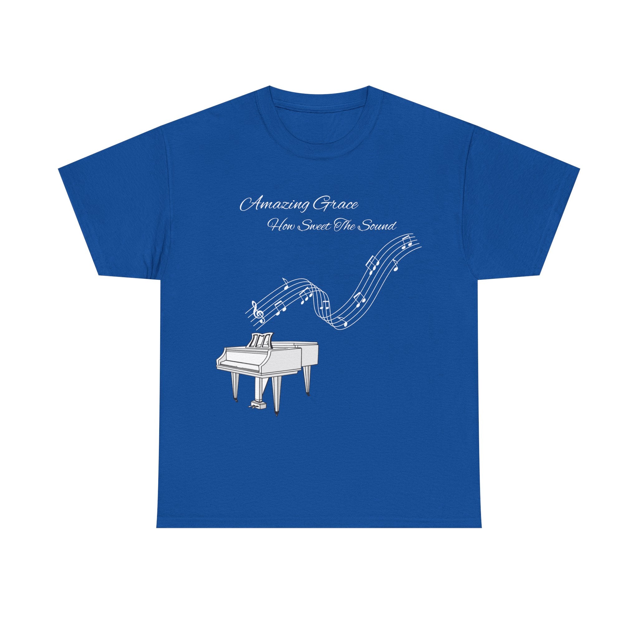 Music Lover's Unisex Tee - Amazing Grace Design, Perfect Gift for Musicians, Casual Wear, Music Event Shirt, Piano Lovers Top