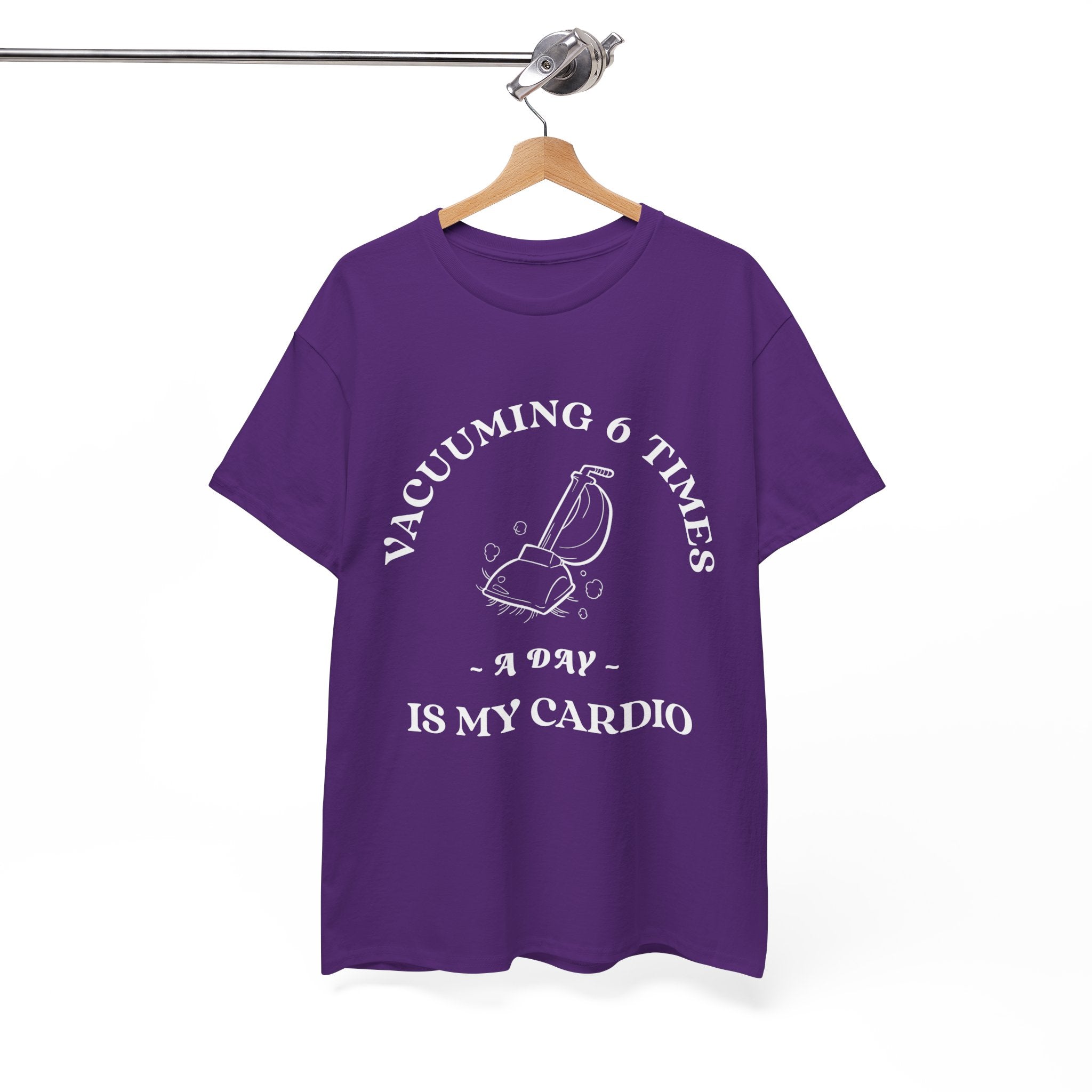 Vacuuming is My Cardio Unisex T-Shirt - Funny Cleaning Motivation Tee, Gift for Housekeepers, Homeowners, Birthday, Everyday Wear