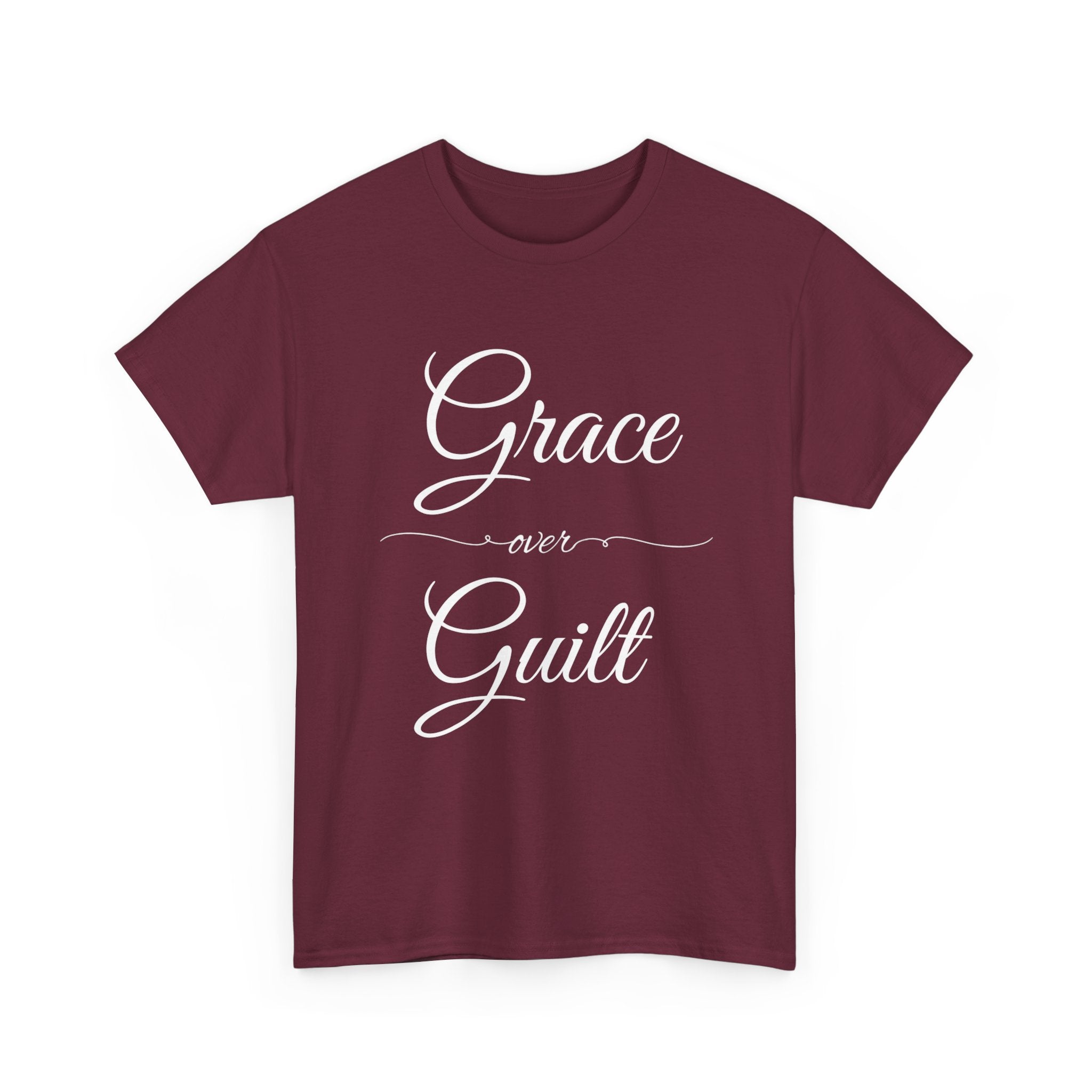 Grace Over Guilt Unisex Heavy Cotton Tee, Inspirational T-Shirt, Motivational Apparel, Thoughtful Gift, Casual Wear