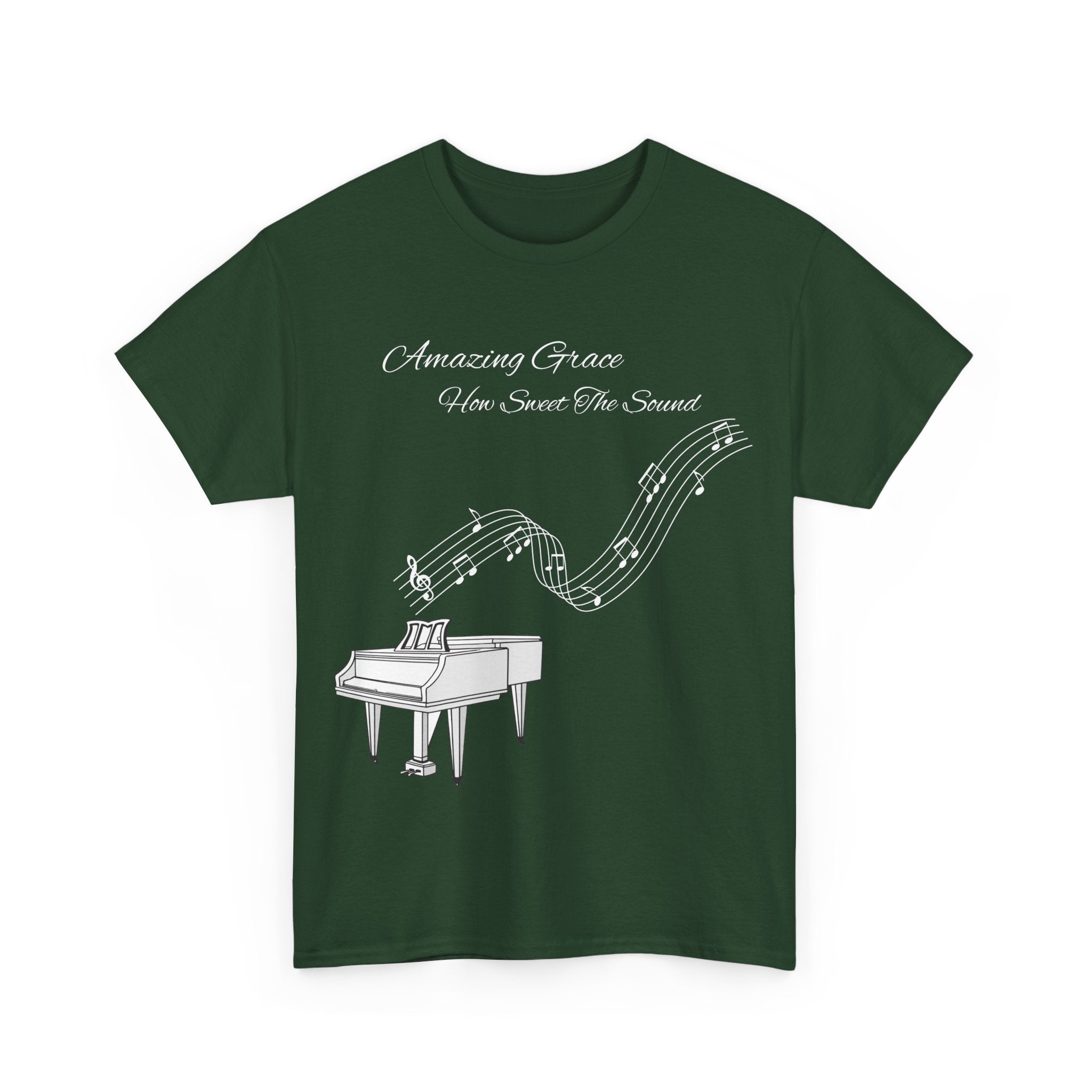 Music Lover's Unisex Tee - Amazing Grace Design, Perfect Gift for Musicians, Casual Wear, Music Event Shirt, Piano Lovers Top