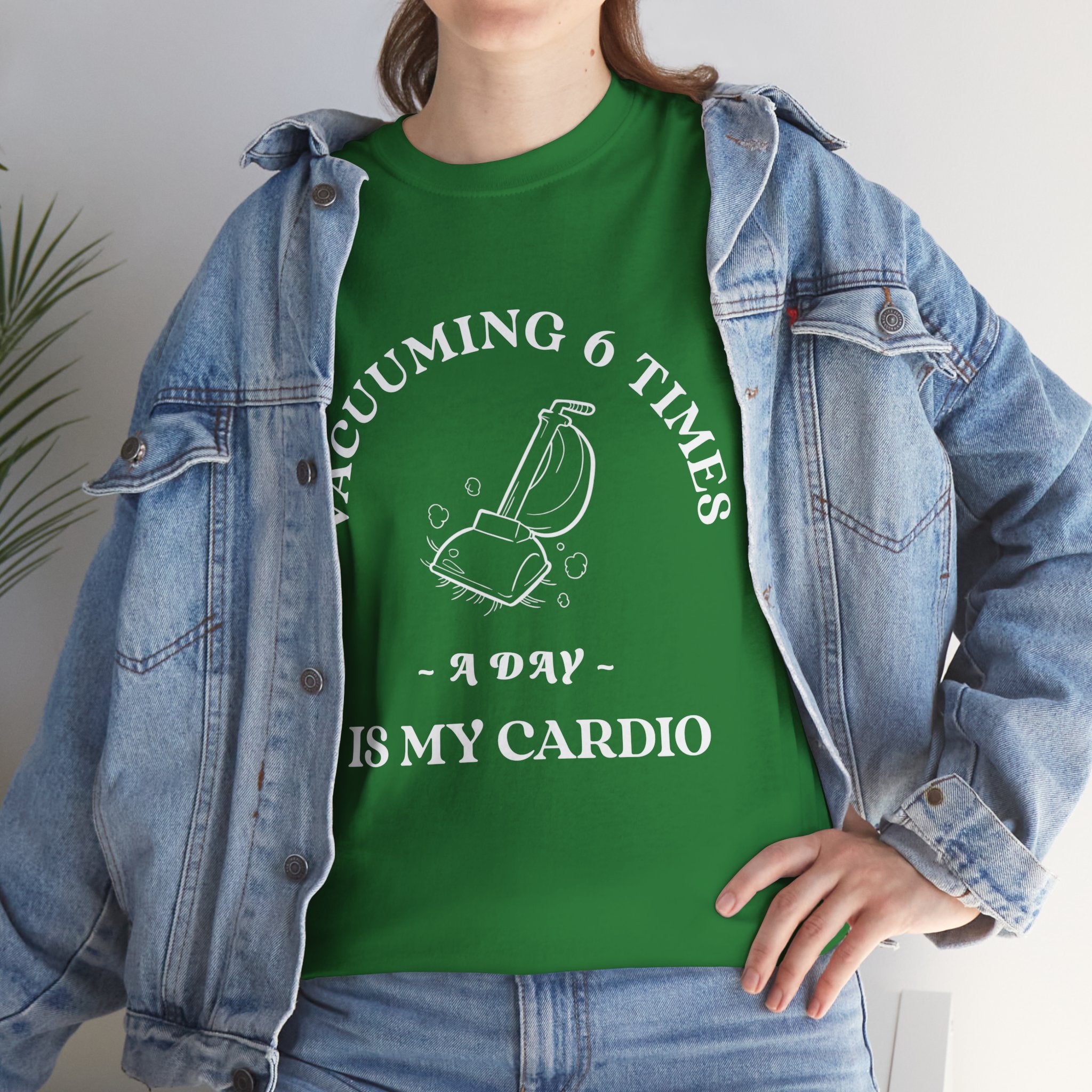 Vacuuming is My Cardio Unisex T-Shirt - Funny Cleaning Motivation Tee, Gift for Housekeepers, Homeowners, Birthday, Everyday Wear