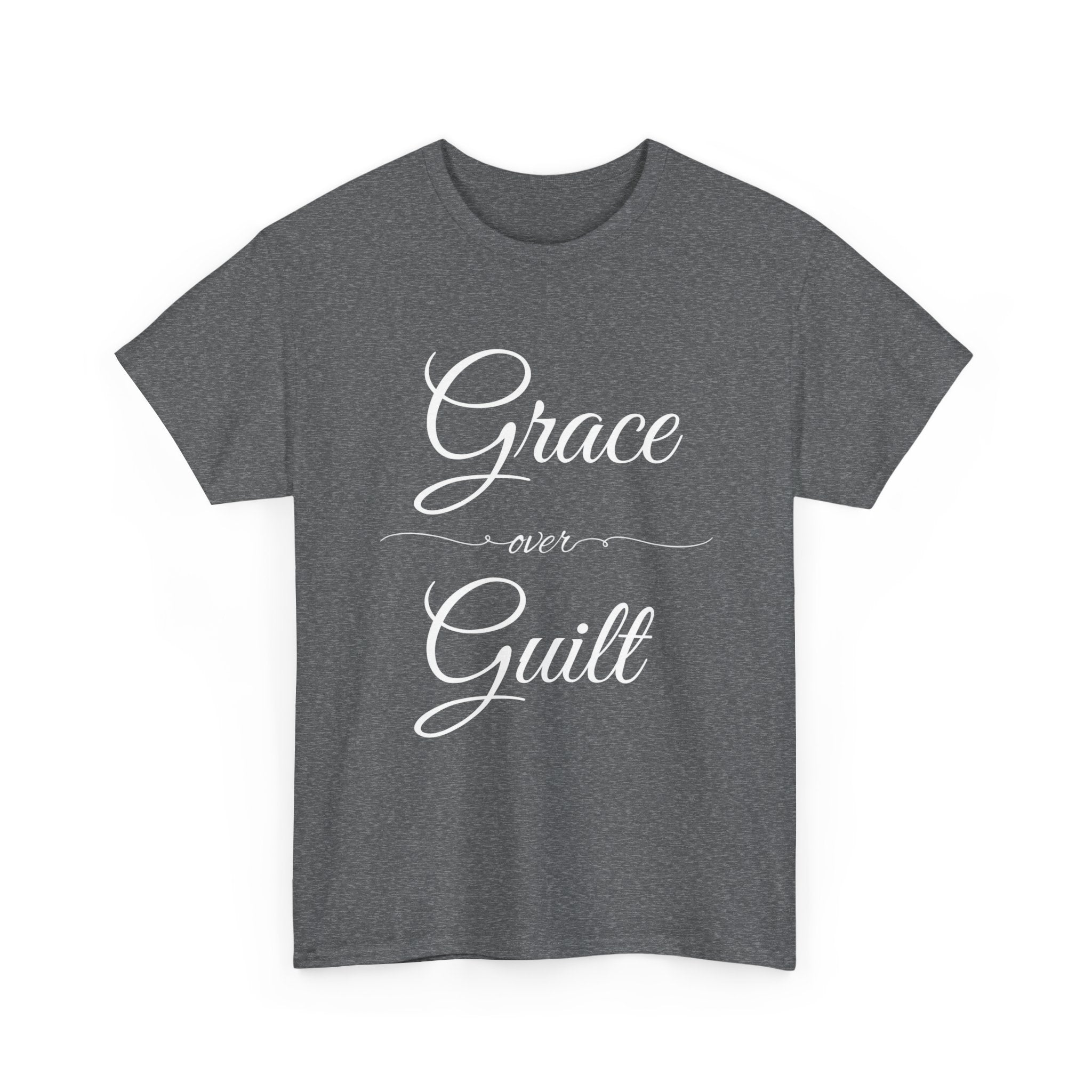 Grace Over Guilt Unisex Heavy Cotton Tee, Inspirational T-Shirt, Motivational Apparel, Thoughtful Gift, Casual Wear