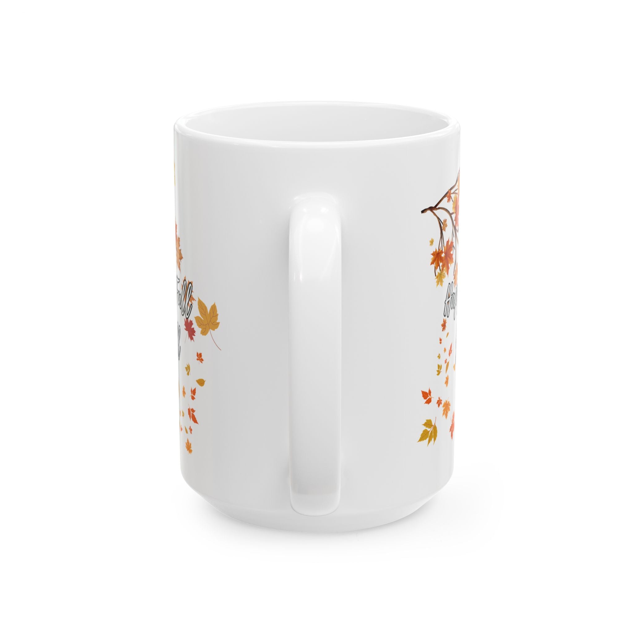 Autumn Floral Ceramic Mug, Cozy Coffee Cup, Fall Decor Gift, Nature Lover Present, Seasonal Beverage Holder