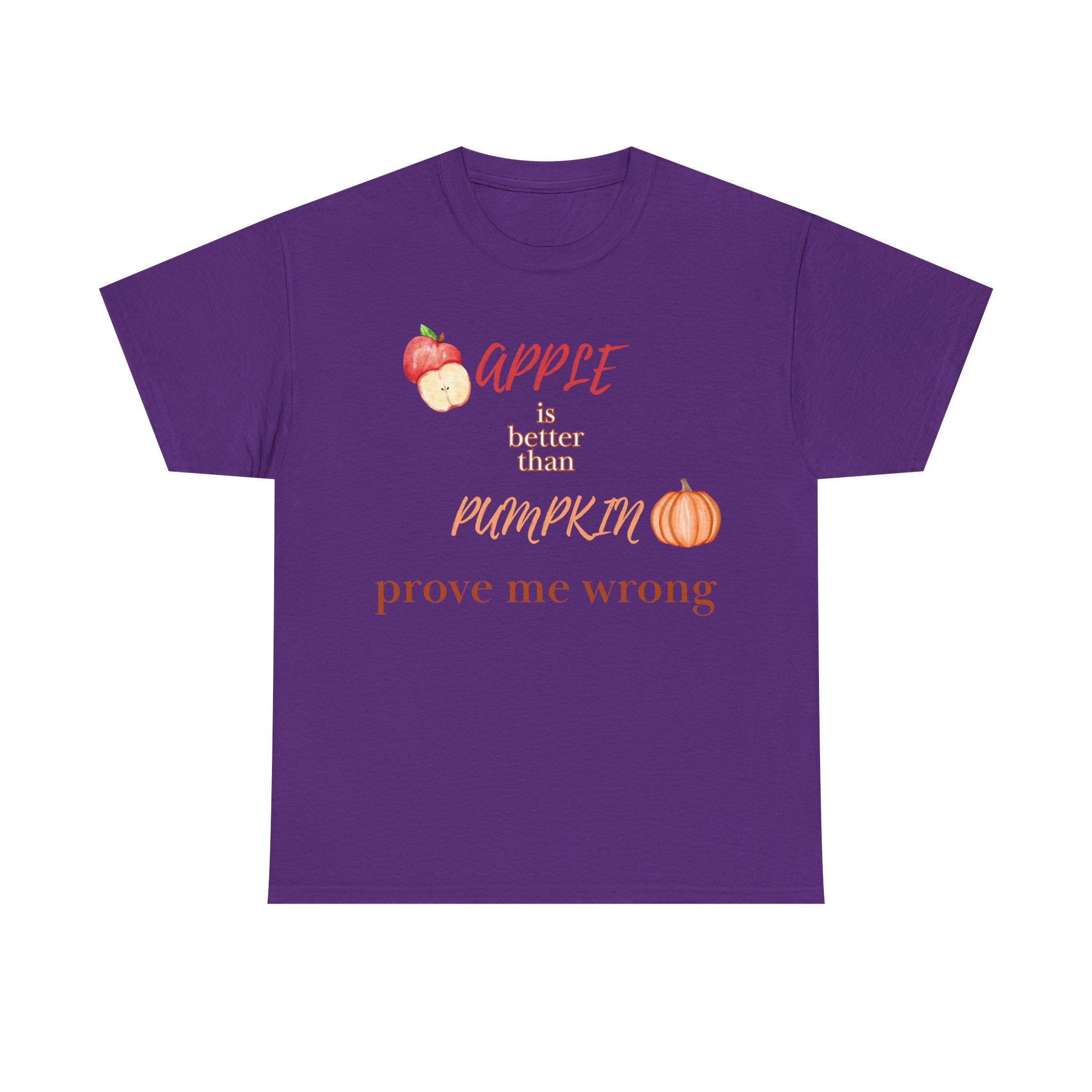 Apple Better Than Pumpkin Tee, Funny Autumn T-Shirt, Casual Halloween Shirt, Fall Holiday Apparel, Gift for Friends