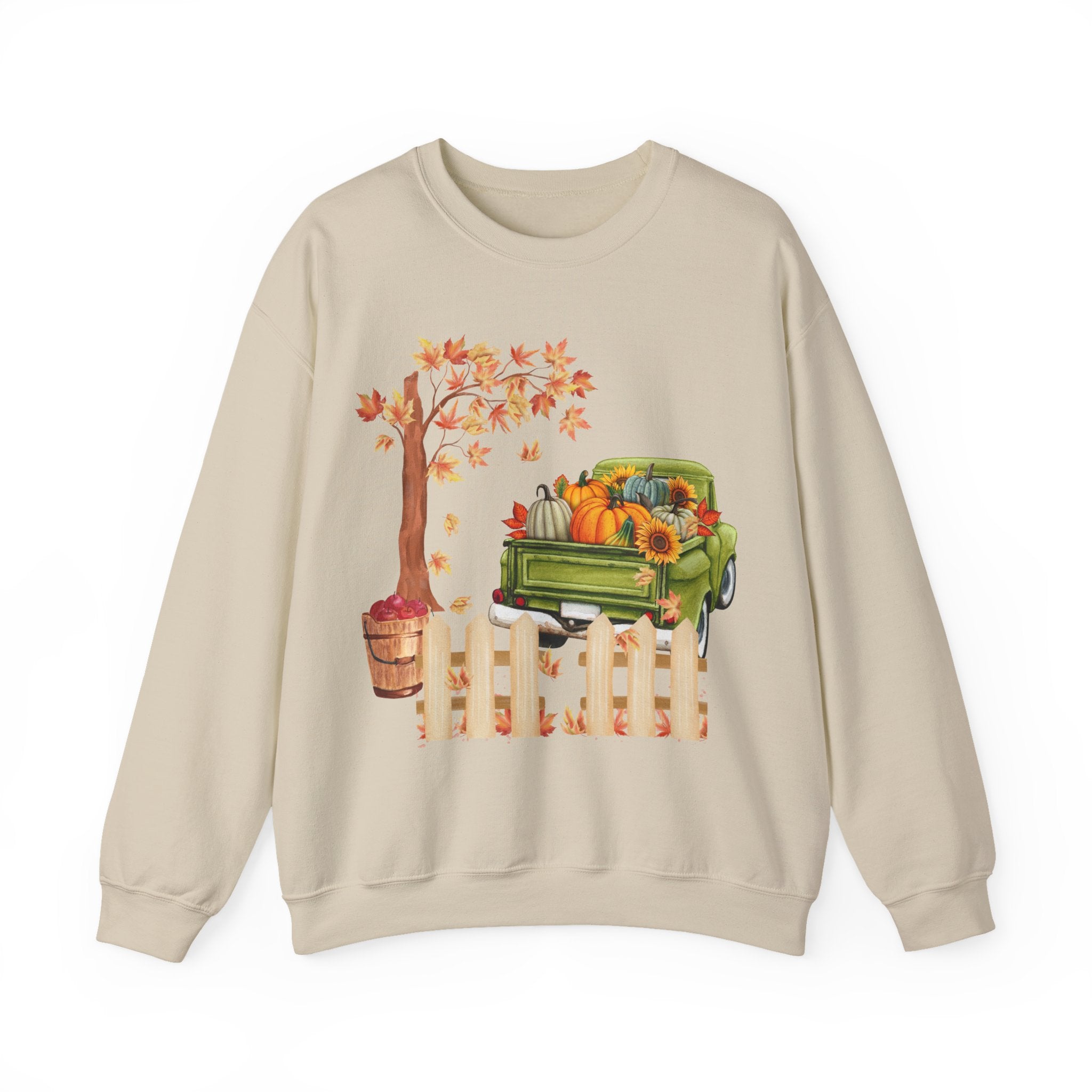Autumn Vibes Crewneck Sweatshirt – Cozy Fall Apparel, Pumpkin Decor, Harvest Festival Fashion, Unisex Sweatshirt, Seasonal Layering