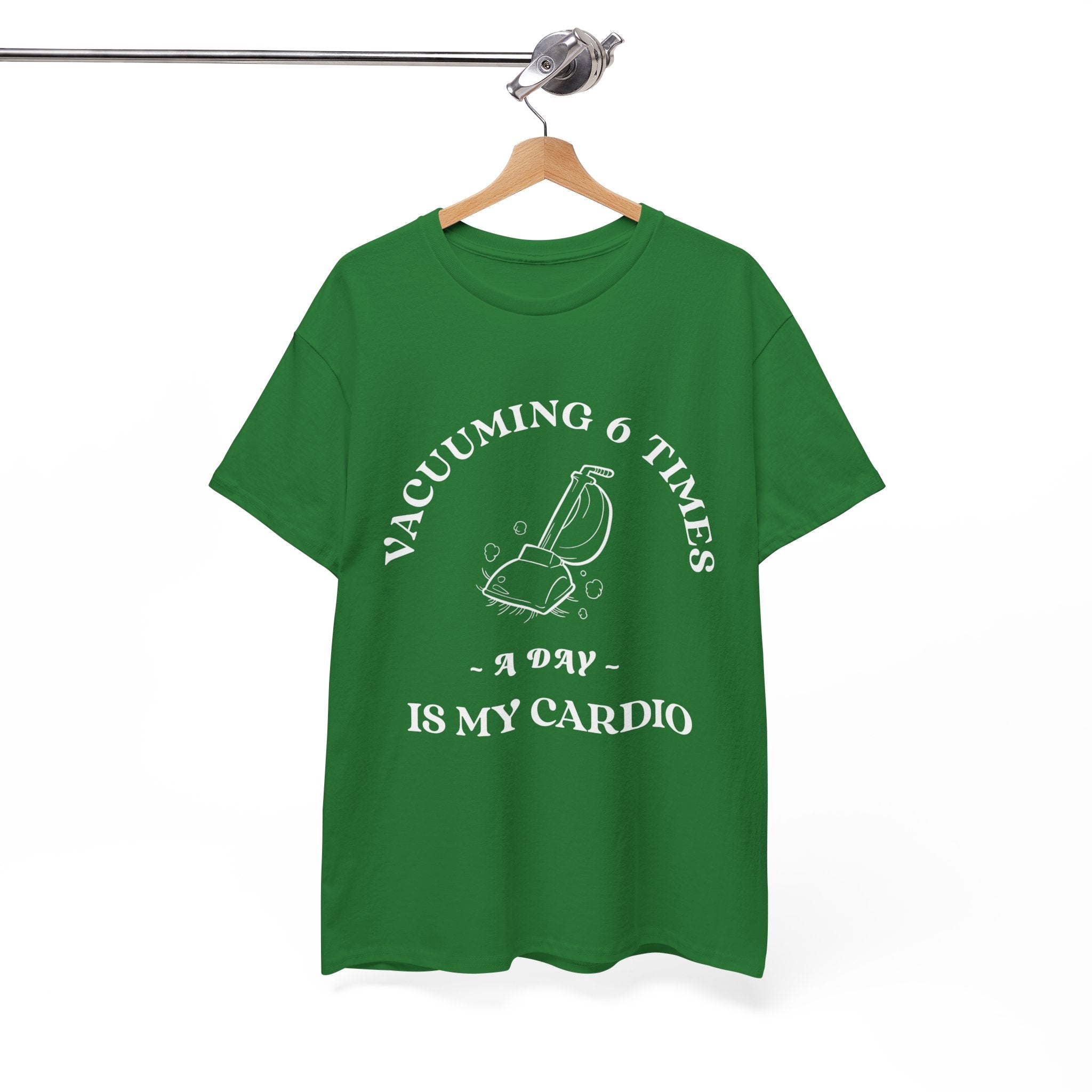 Vacuuming is My Cardio Unisex T-Shirt - Funny Cleaning Motivation Tee, Gift for Housekeepers, Homeowners, Birthday, Everyday Wear
