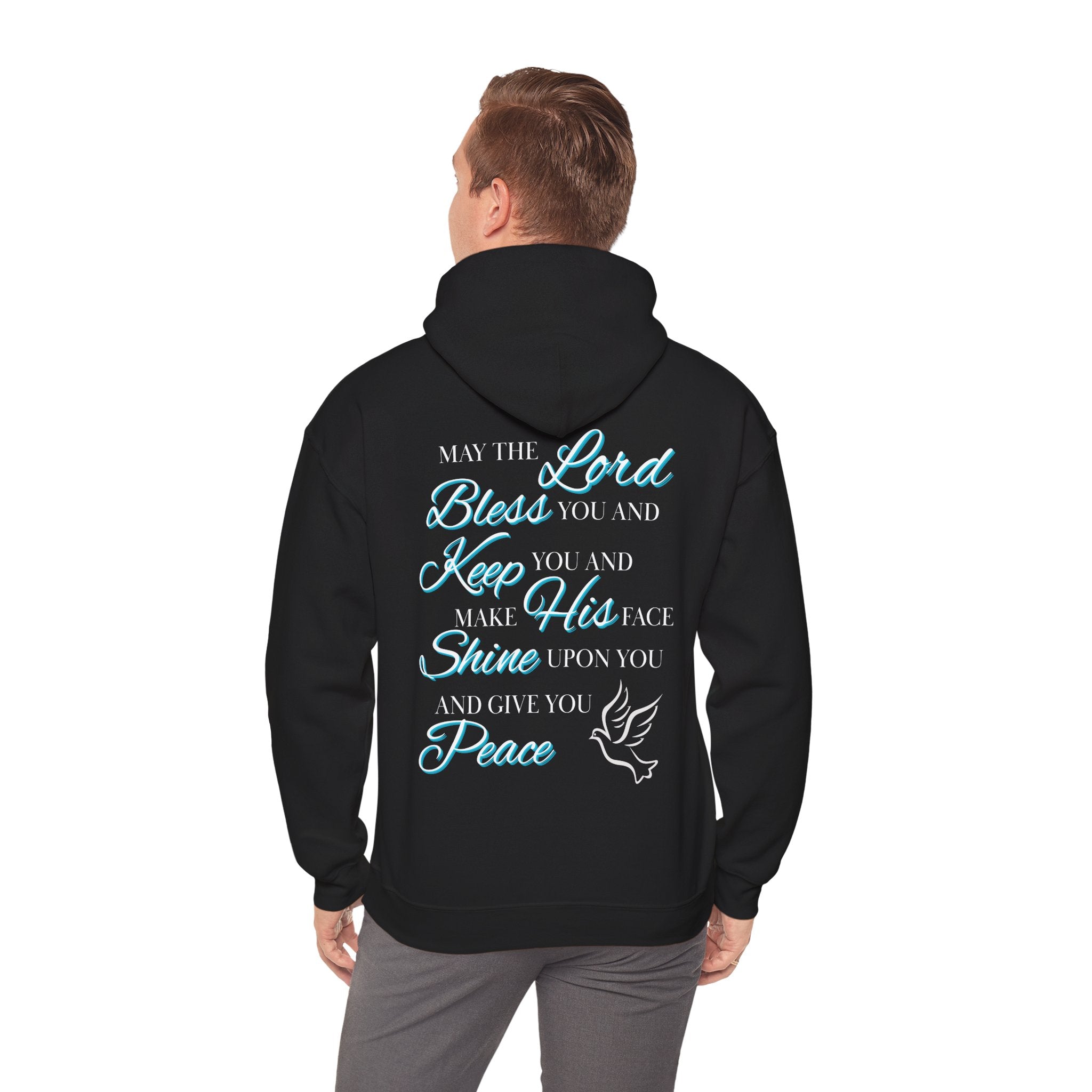 May The Lord Bless You And Keep You - Design on Back Hoodie