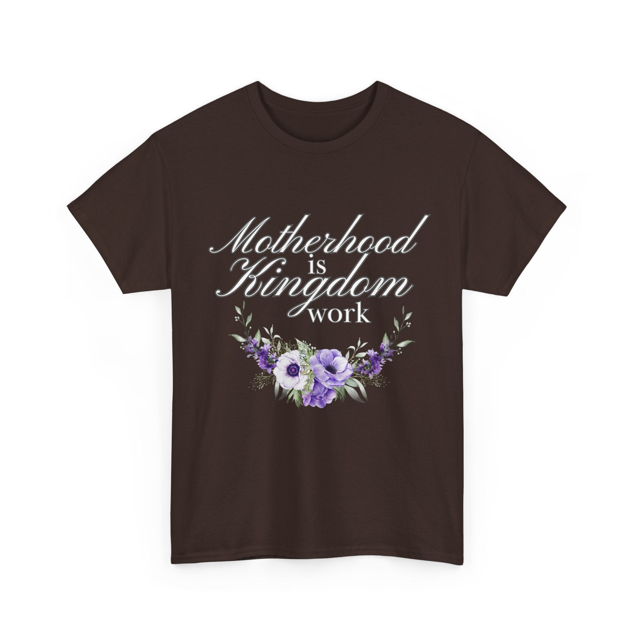 Motherhood is Kingdom Work Unisex Tee - Celebrate Motherhood, Gift for Moms, Cute Floral Design, Relaxed Fit, Everyday Wear