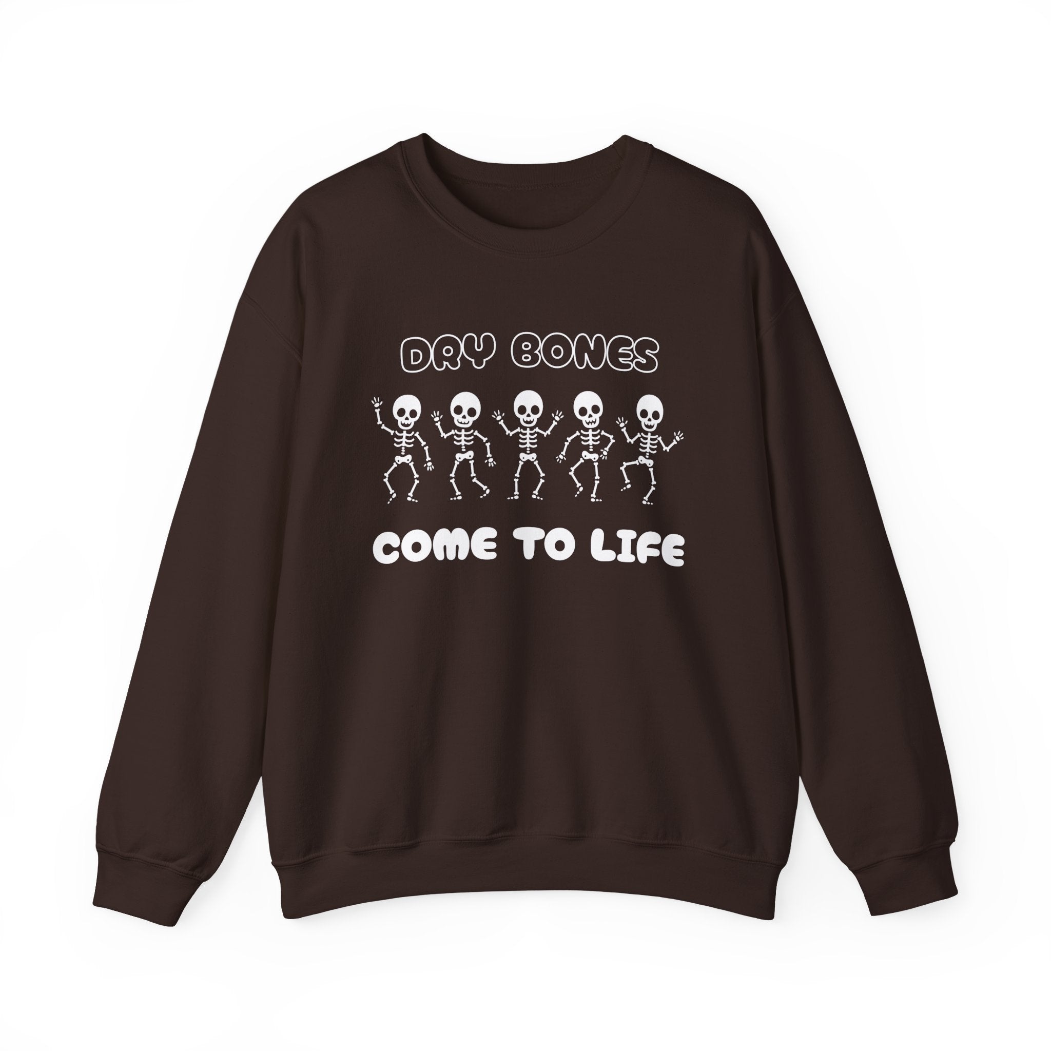 Dry Bones Come To Life Crewneck Sweatshirt - Perfect for Halloween, Cozy Nights, Unisex Gift, Seasonal Style, Fall Fashion, Spooky Season