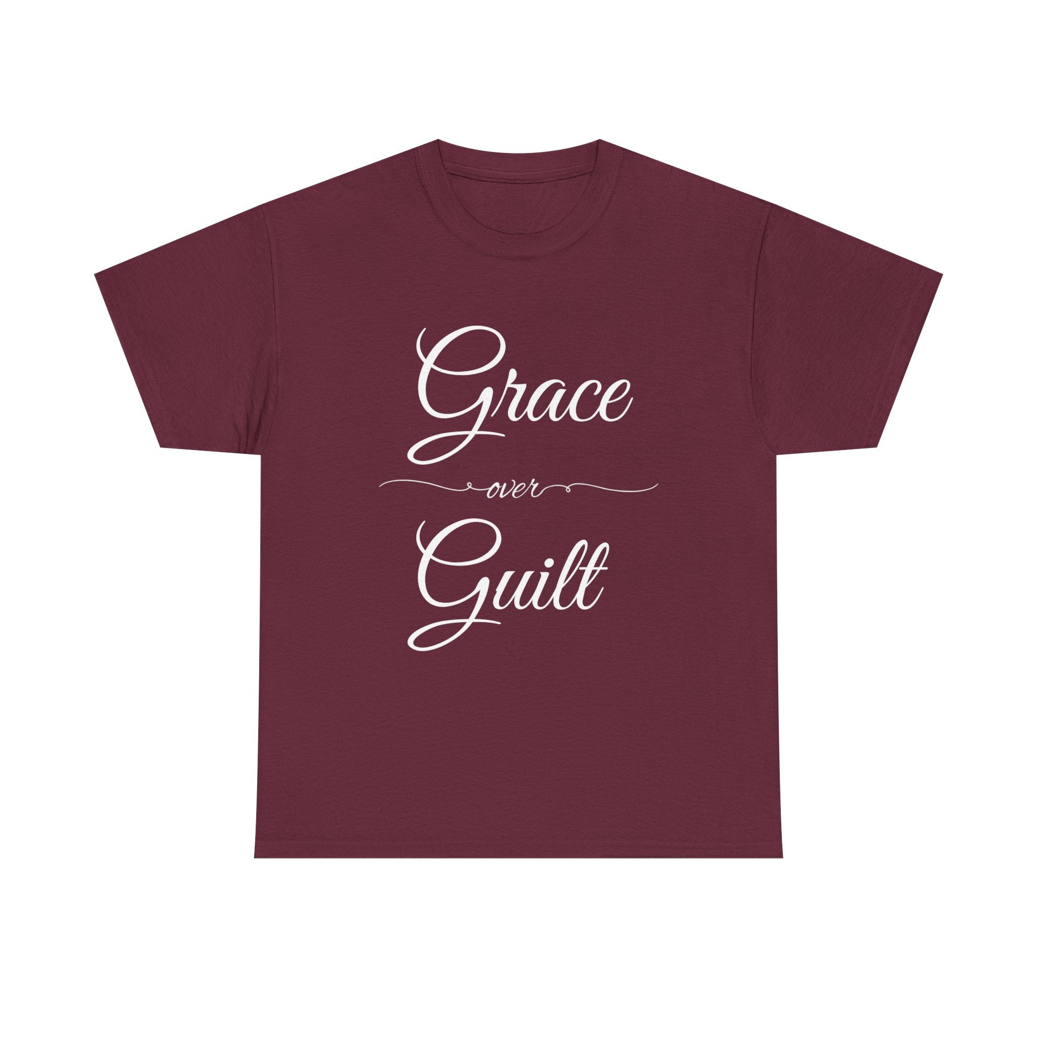 Grace Over Guilt Unisex Heavy Cotton Tee, Inspirational T-Shirt, Motivational Apparel, Thoughtful Gift, Casual Wear