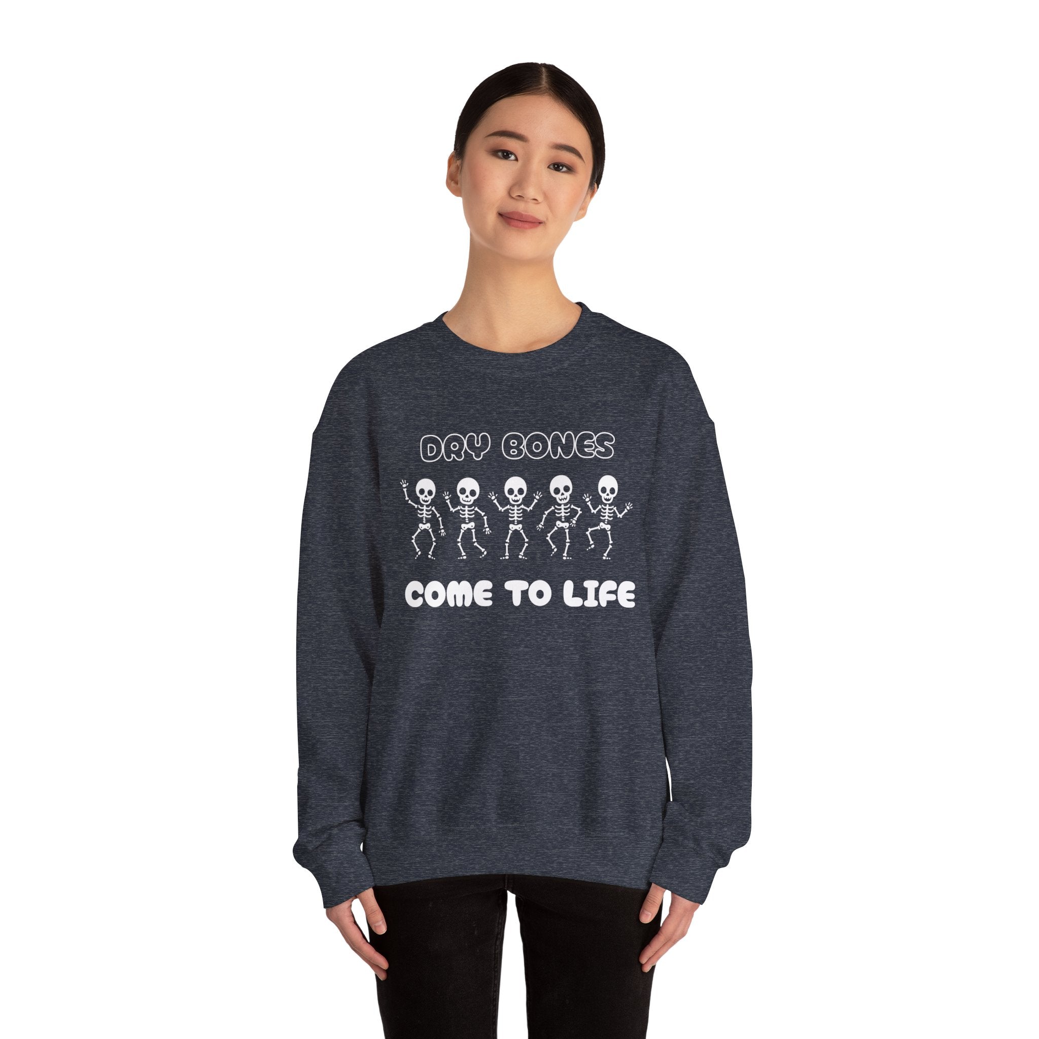 Dry Bones Come To Life Crewneck Sweatshirt - Perfect for Halloween, Cozy Nights, Unisex Gift, Seasonal Style, Fall Fashion, Spooky Season
